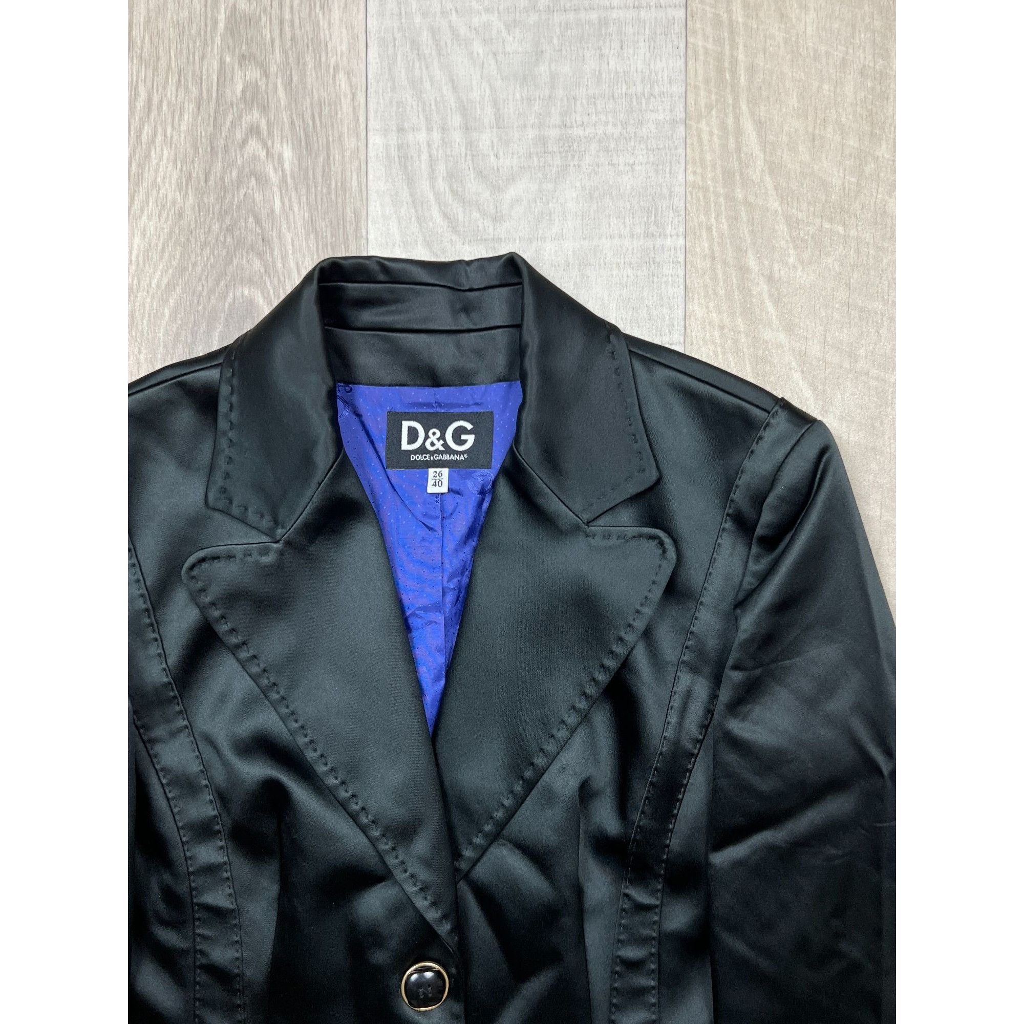 Dolce & Gabbana Dolce & Gabbana Satin Blazer (Y0156) Size S / US 4 / IT 40 - 3 Thumbnail