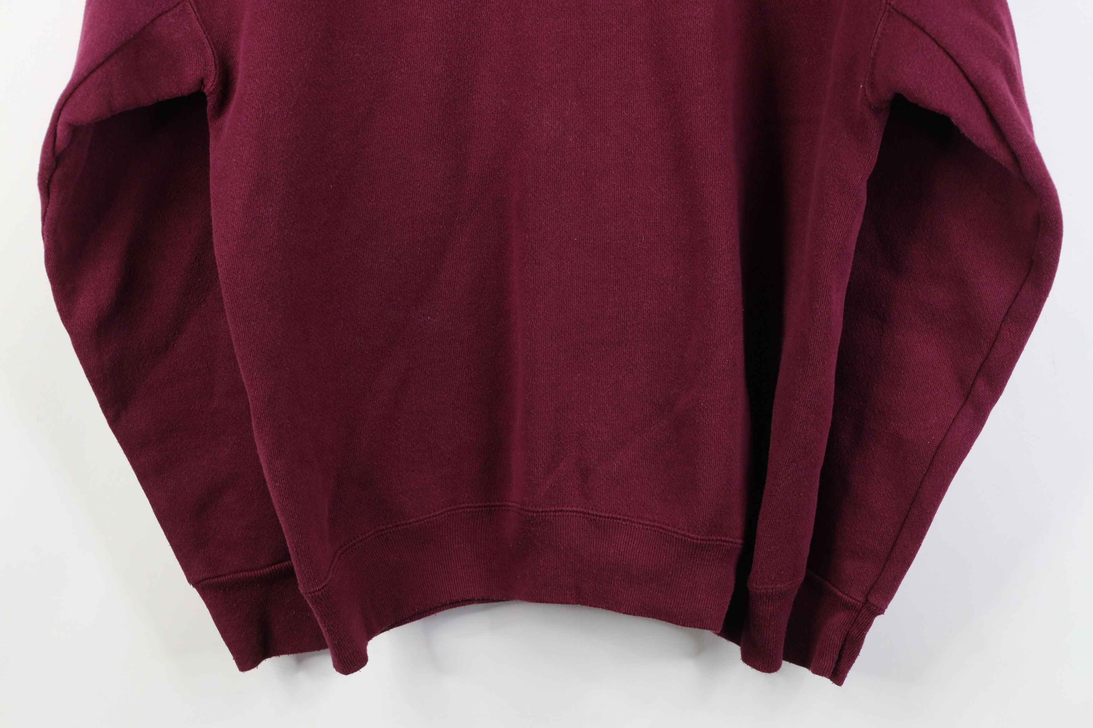 Vintage Vintage 90s Streetwear Blank Gusset Sweatshirt Maroon USA Size US M / EU 48-50 / 2 - 14 Thumbnail