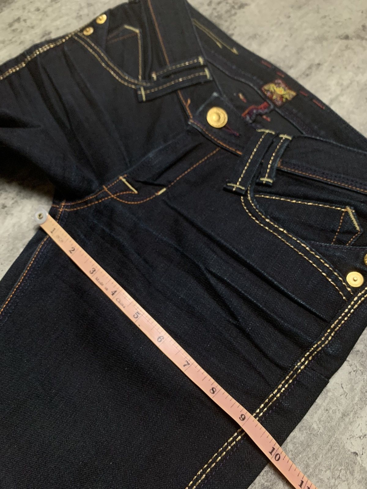 Tornado Mart Y2K Brappers Japanese Dark Indigo Flare ifsix Vkei Style Size 29" - 15 Thumbnail