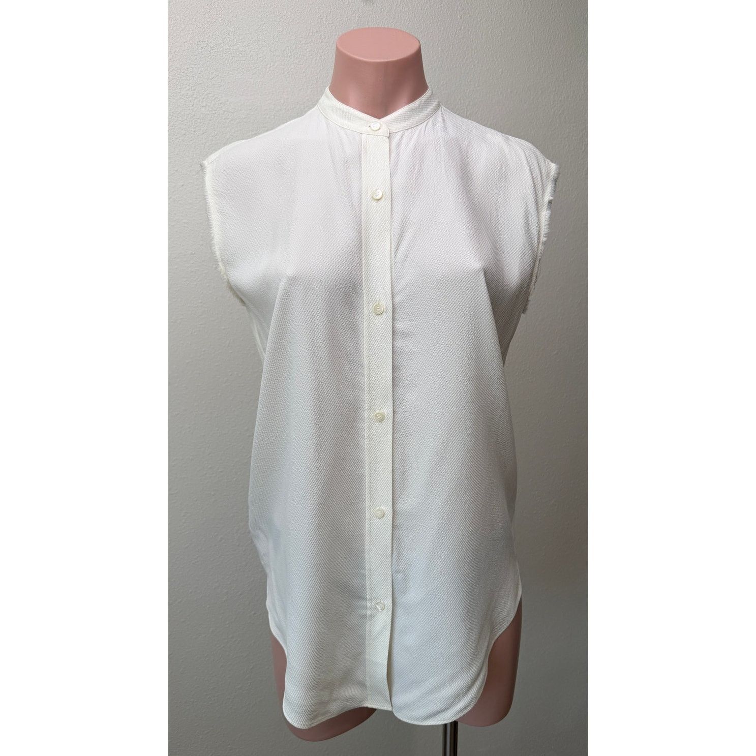 Helmut Lang Helmut Lang Ivory Tie Back Sleeveless Blouse US S Size S / US 4 / IT 40 - 1 Thumbnail