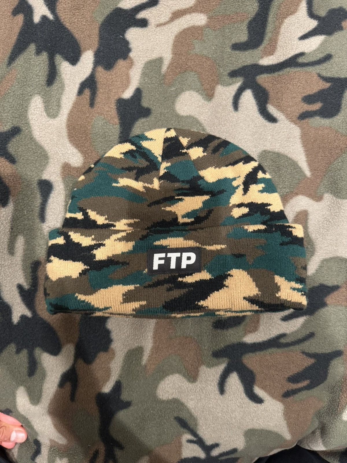 Fuck The Population Camo FTP Beanie Size ONE SIZE - 1 Preview
