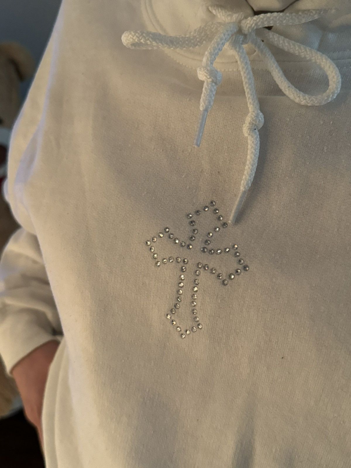Vintage Rhinestones Poker Cards Cross Vintage Hoodie Size US M / EU 48-50 / 2 - 3 Thumbnail