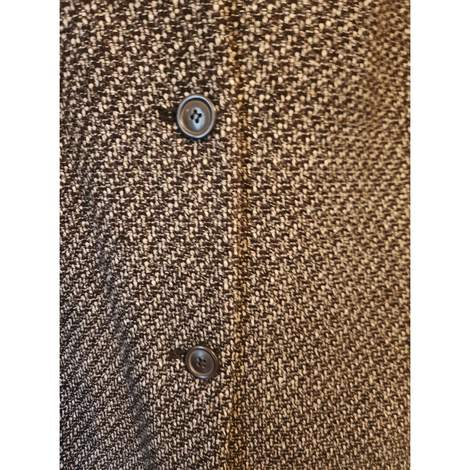 Vintage VINTAGE JG Hook Collarless Tweed V-Neck Blazer Jacket 30W Plus Women Brown Tweed Blazer Jacket Size 4XL / US 24-26 - 3 Thumbnail