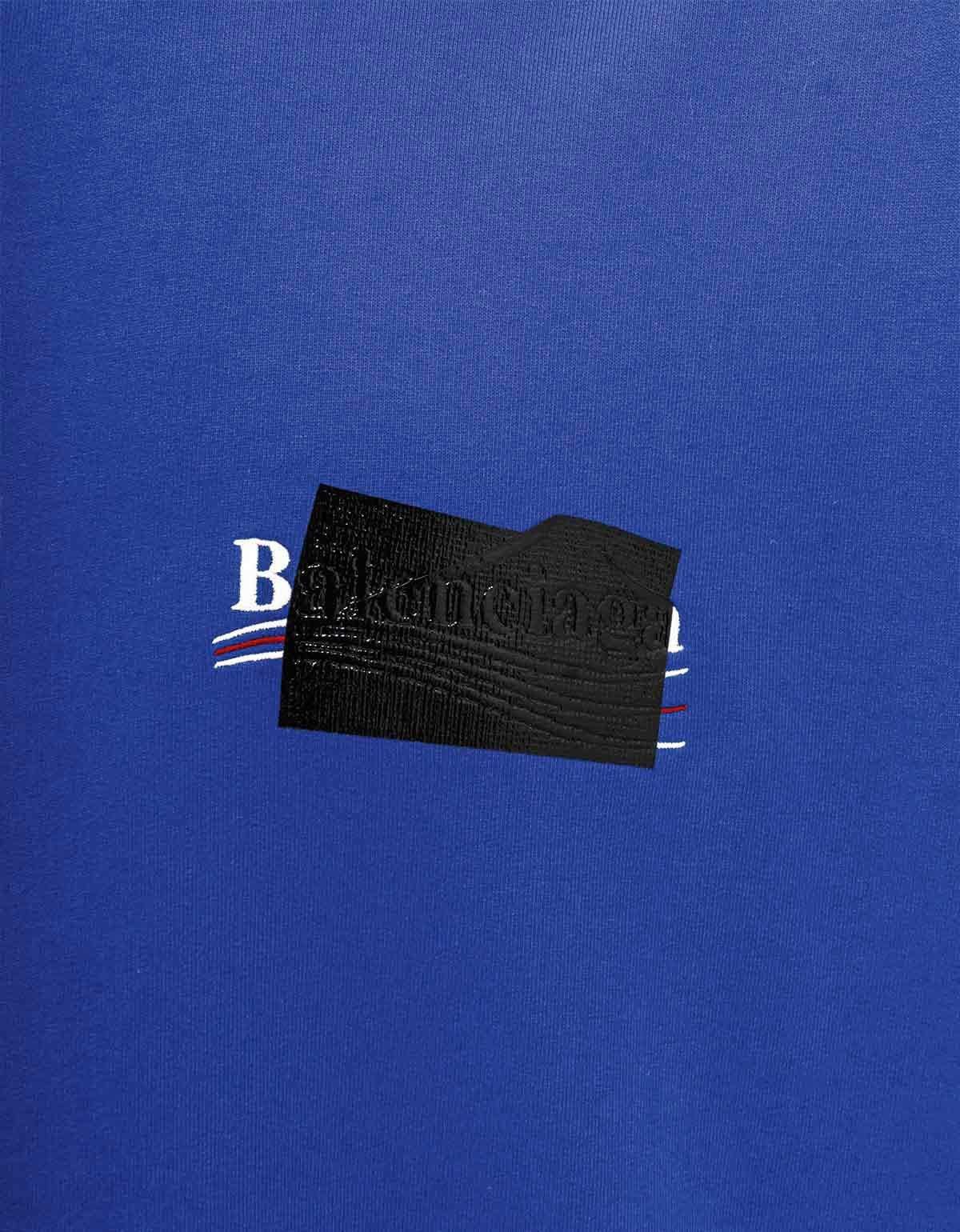 Balenciaga Blue Gaffer Logo Large Hoodie Size 2 Size US M / EU 48-50 / 2 - 6 Thumbnail