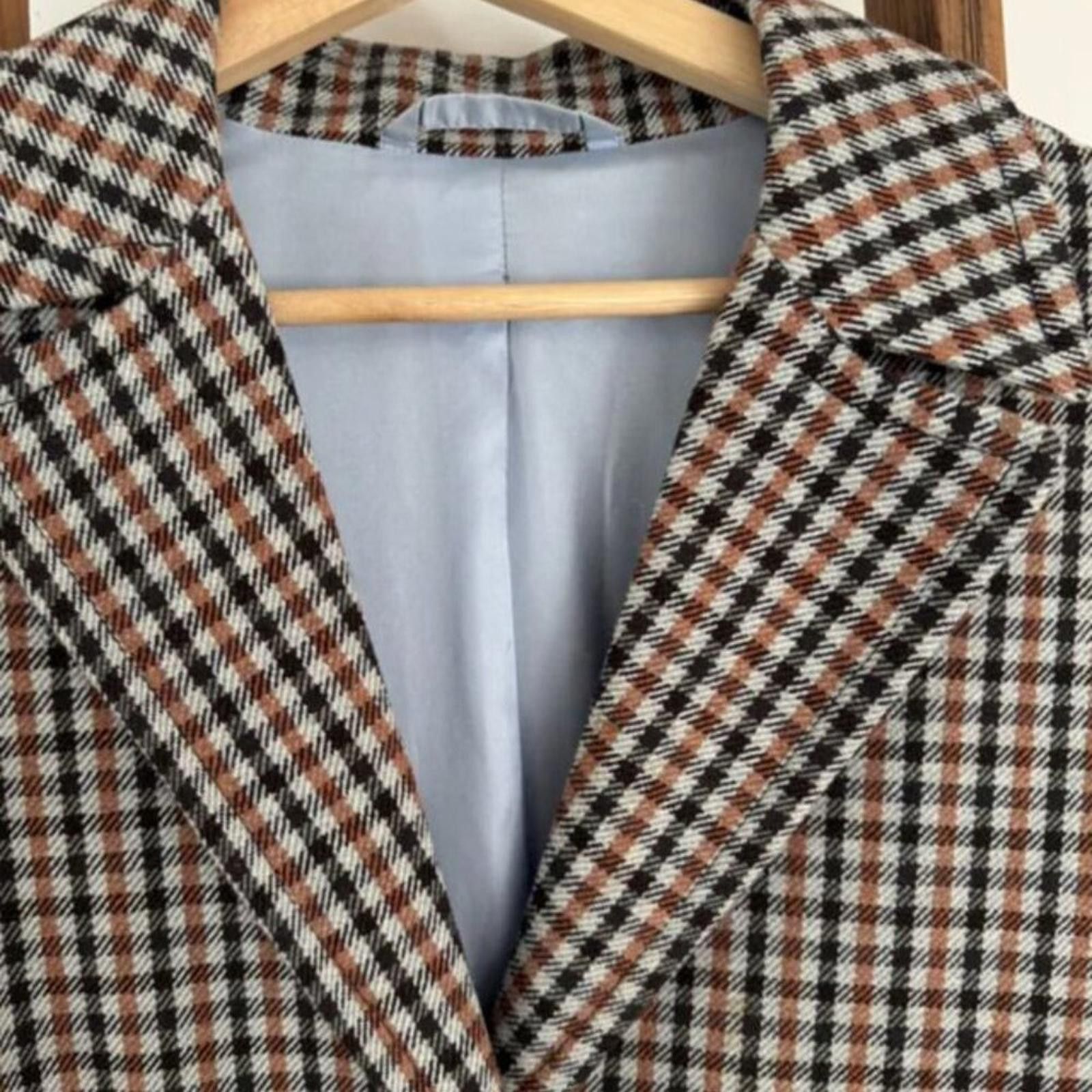 Acne Studios Acne Studios Checked Coat In Light Blue And Orange Size S / US 4 / IT 40 - 3 Thumbnail