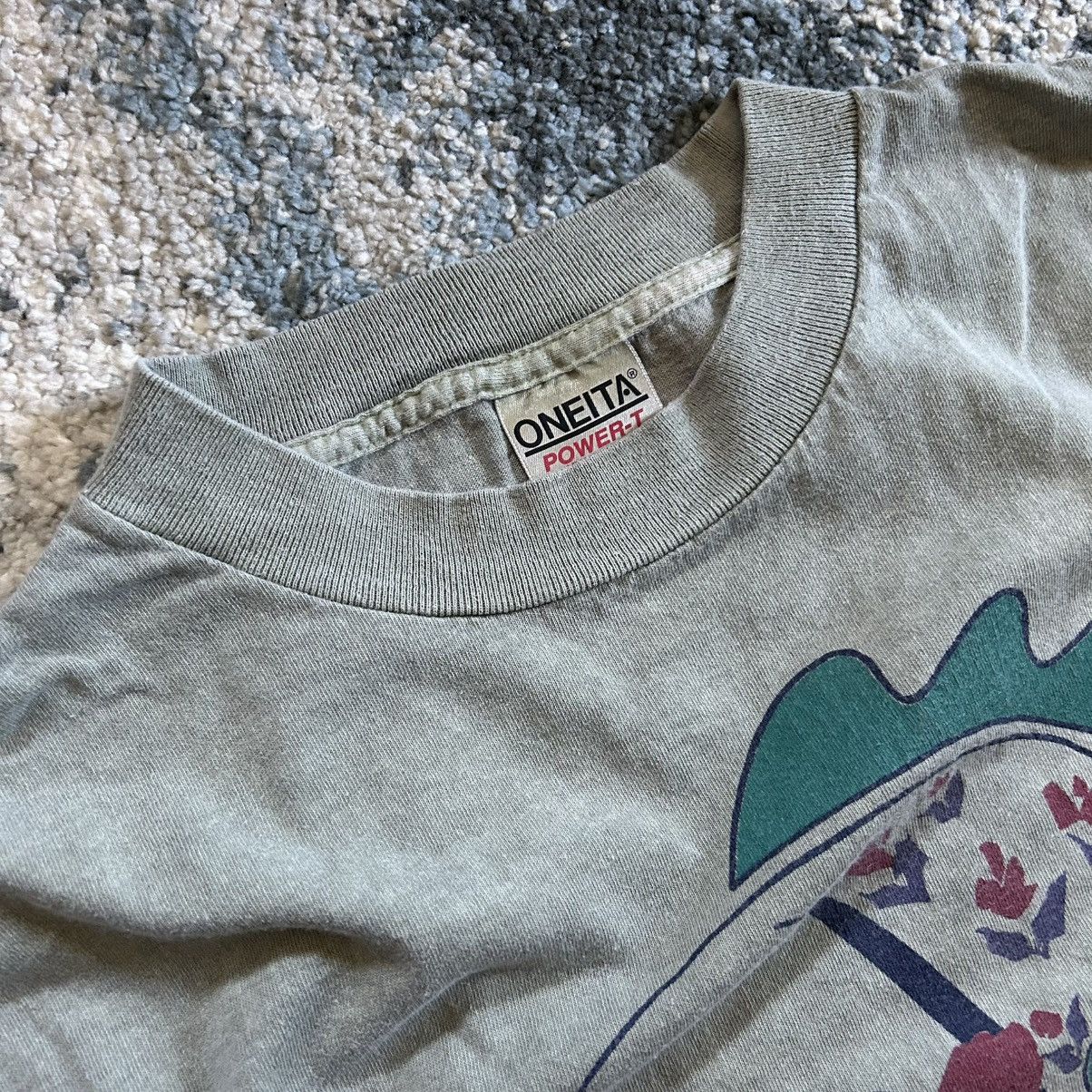 Vintage CHARLEVOiX MiCHiGAN FiSH SiNGLE STiTCH ONEiTA POWER TEE SAGE Size US XL / EU 56 / 4 - 3 Thumbnail