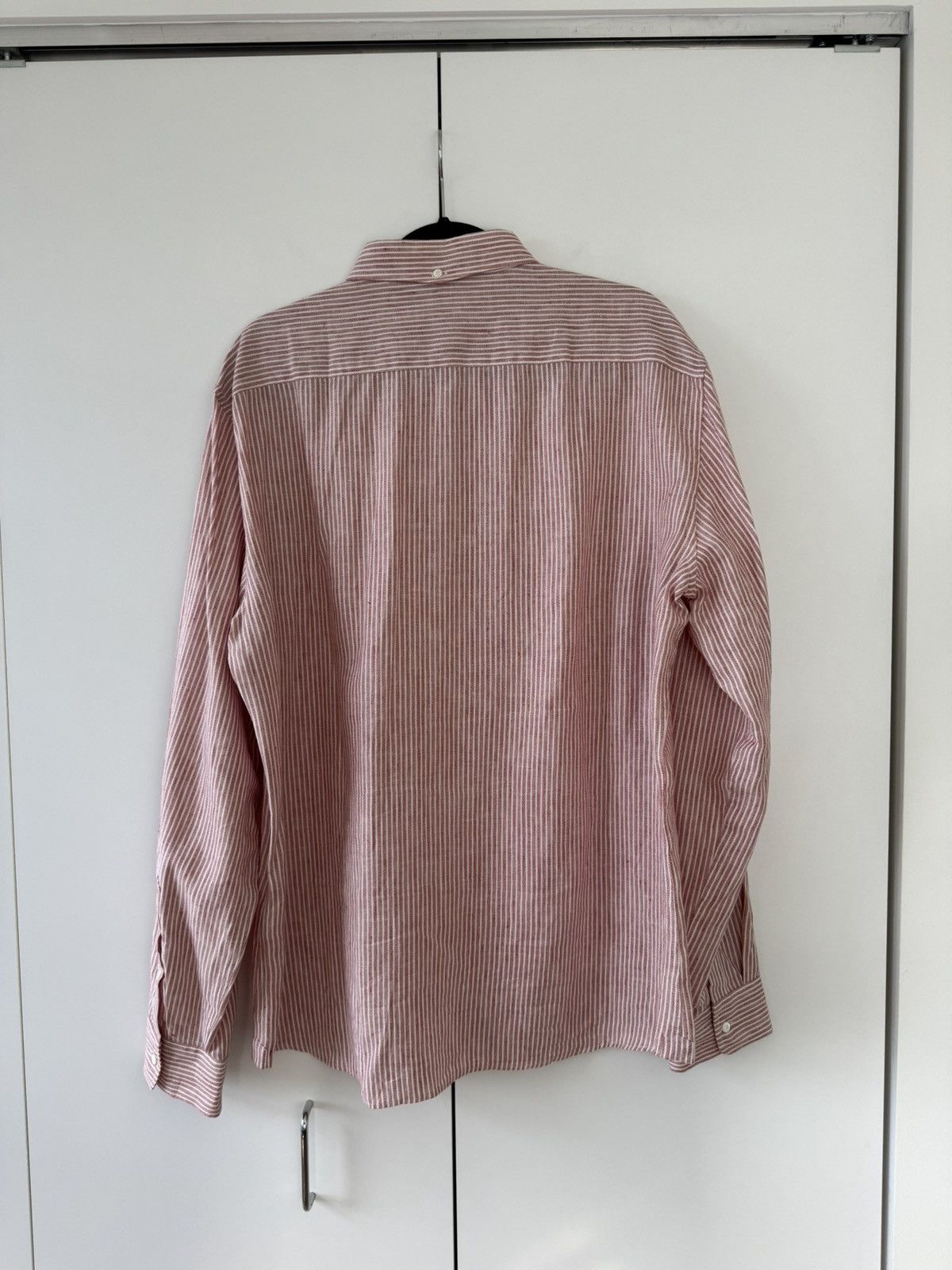 Brunello Cucinelli Red and White Striped Linen Leisure Fit XXXL Size US XXL / EU 58 / 5 - 8 Thumbnail
