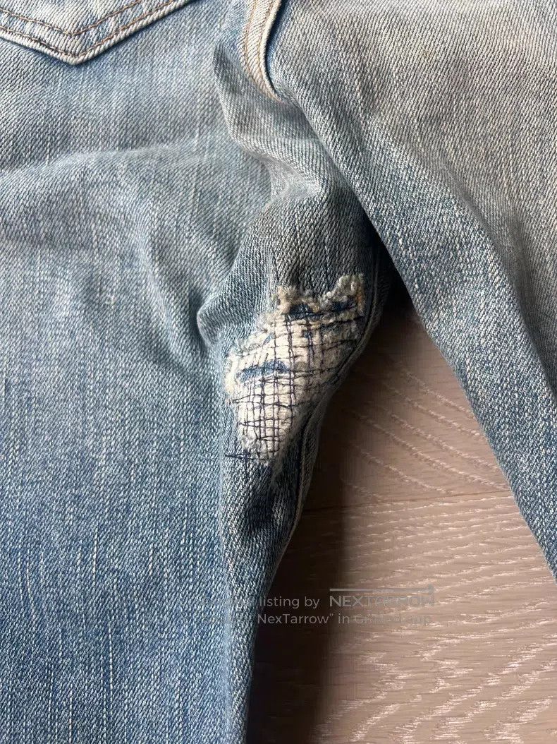 Saint Laurent Paris Saint Laurent Paris Blue Hole Denim Jeans i Size US 33 - 3 Thumbnail