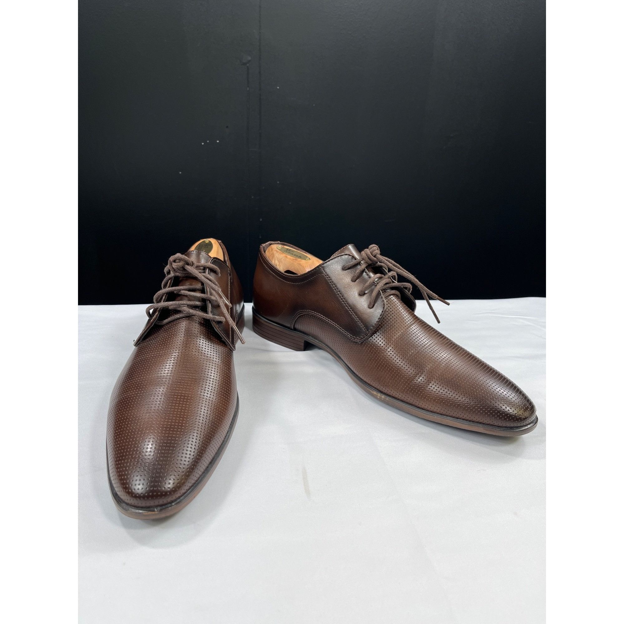 Designer Tayno Brown Leather Oxfords SKU 7503 Size 9.5 Size US 9.5 / EU 42-43 - 1 Thumbnail