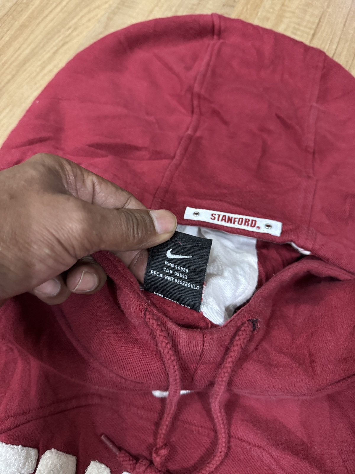 Nike × Vintage VINTAGE nike center swoosh hoodie Size US XL / EU 56 / 4 - 4 Thumbnail