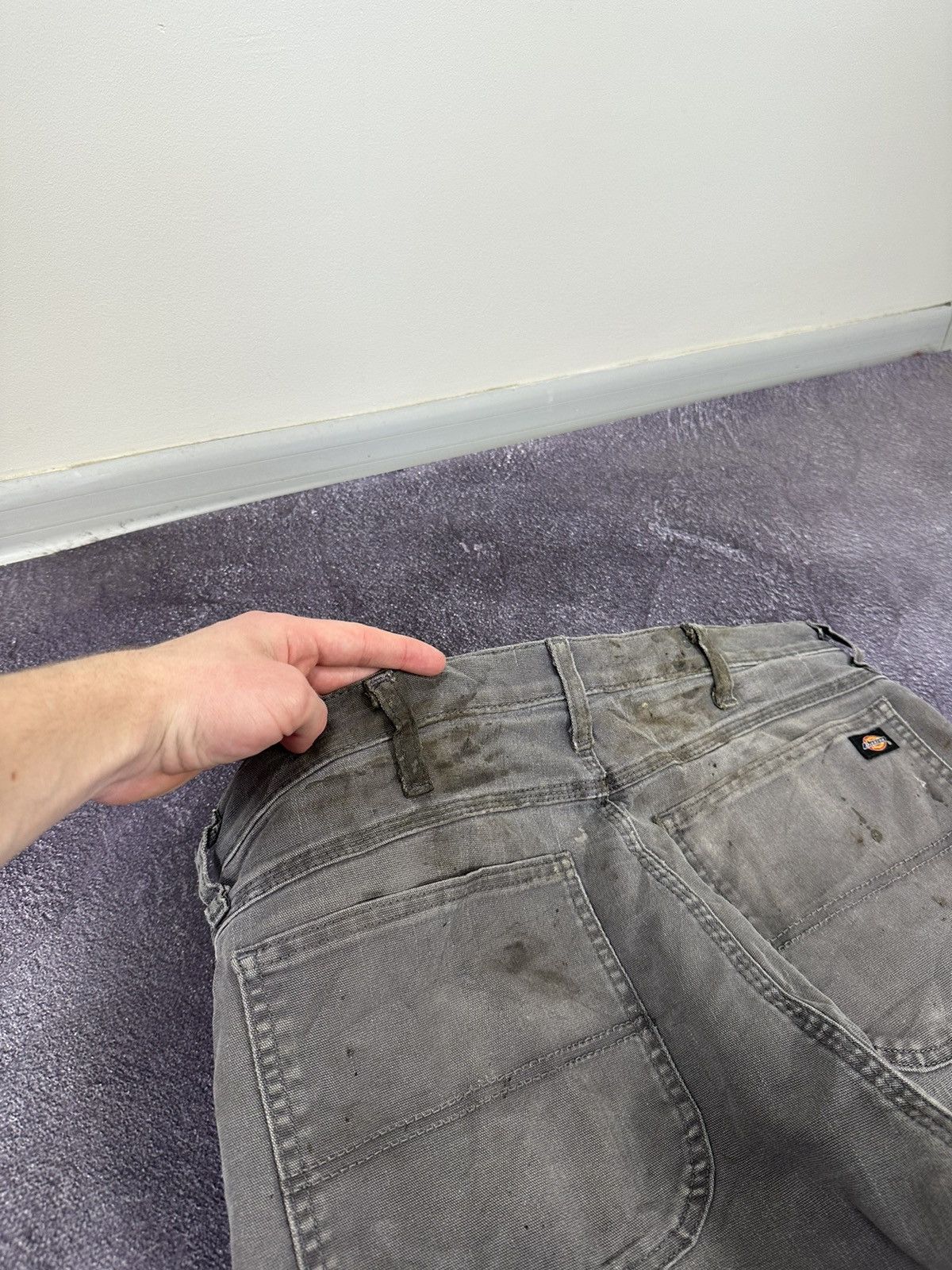 Dickies Vintage Dickies Faded Grey Distressed Y2K Hype Work Pants Size US 34 / EU 50 - 7 Thumbnail