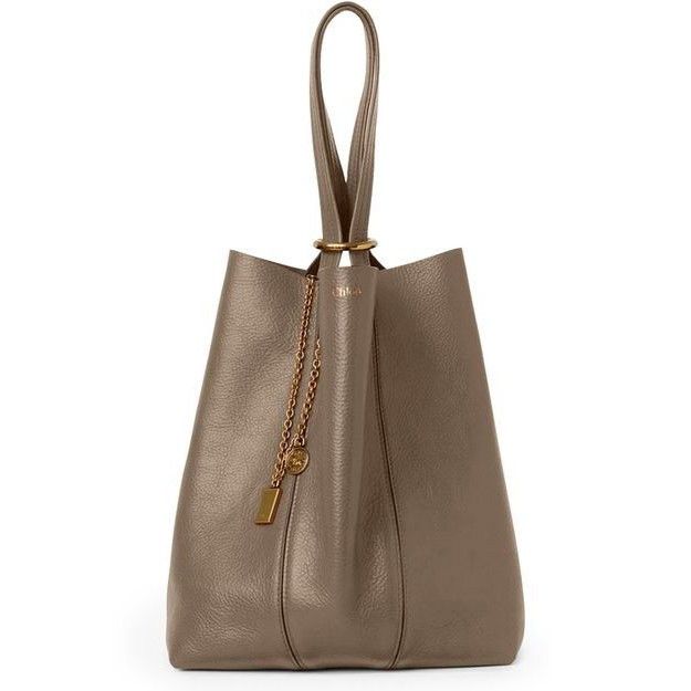 Chloe Chloe Medium Spin Flannel Gray Grained Leather Tote Bag New Size ONE SIZE - 1 Thumbnail