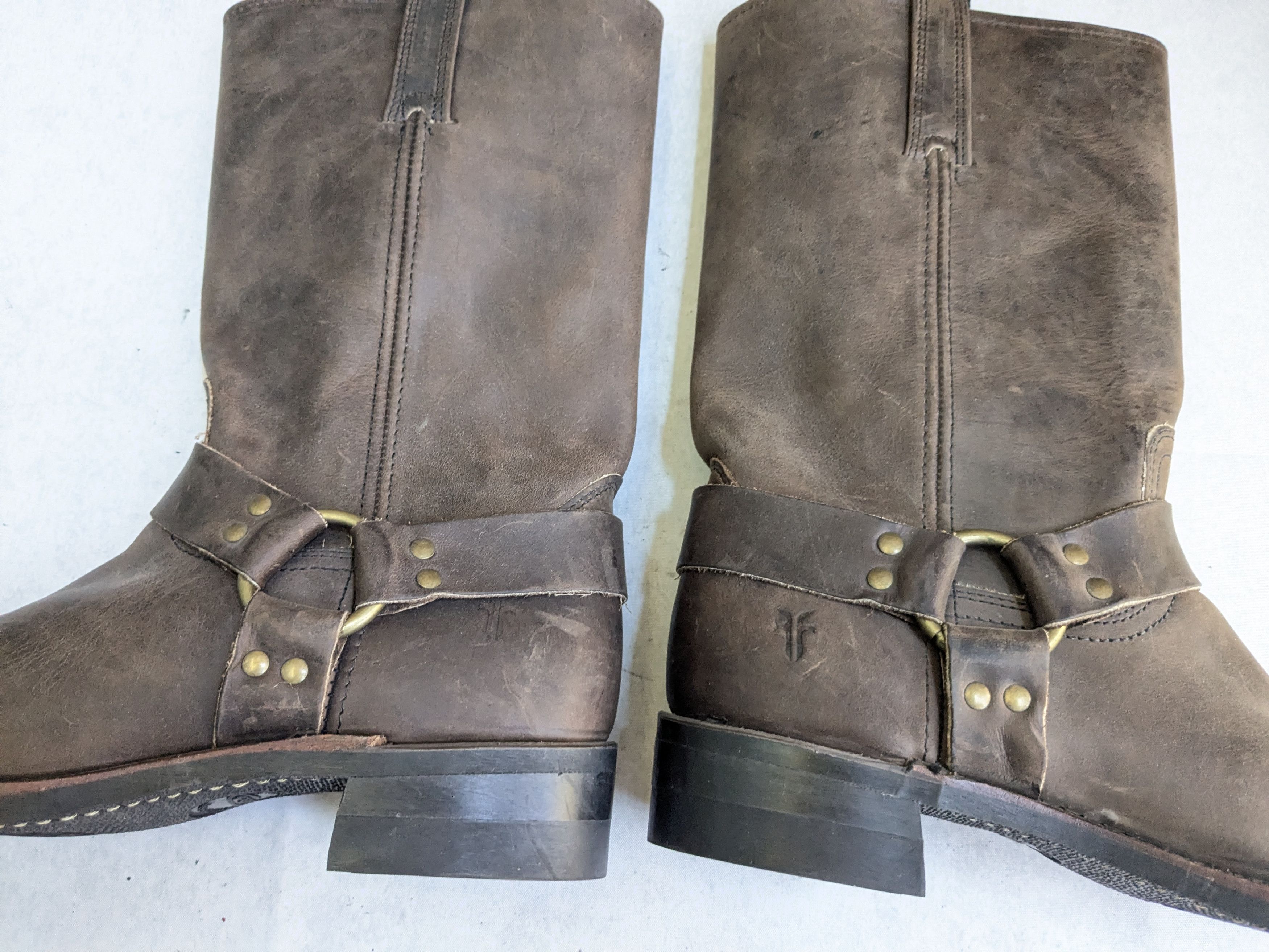 Frye Frye Harness Boots Brown 12 M Leather Buckle Strap Size US 12 / EU 45 - 10 Thumbnail