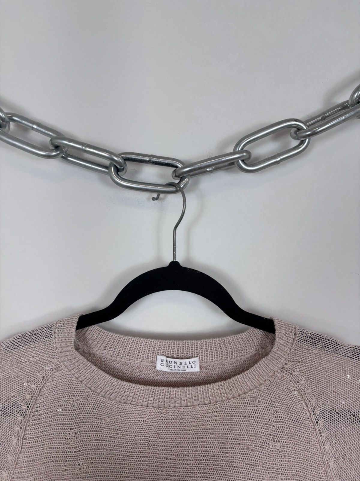 Brunello Cucinelli Brunello Cucinelli Women’s Sequin Knit Linen Silk Sweater Size S / US 4 / IT 40 - 4 Thumbnail