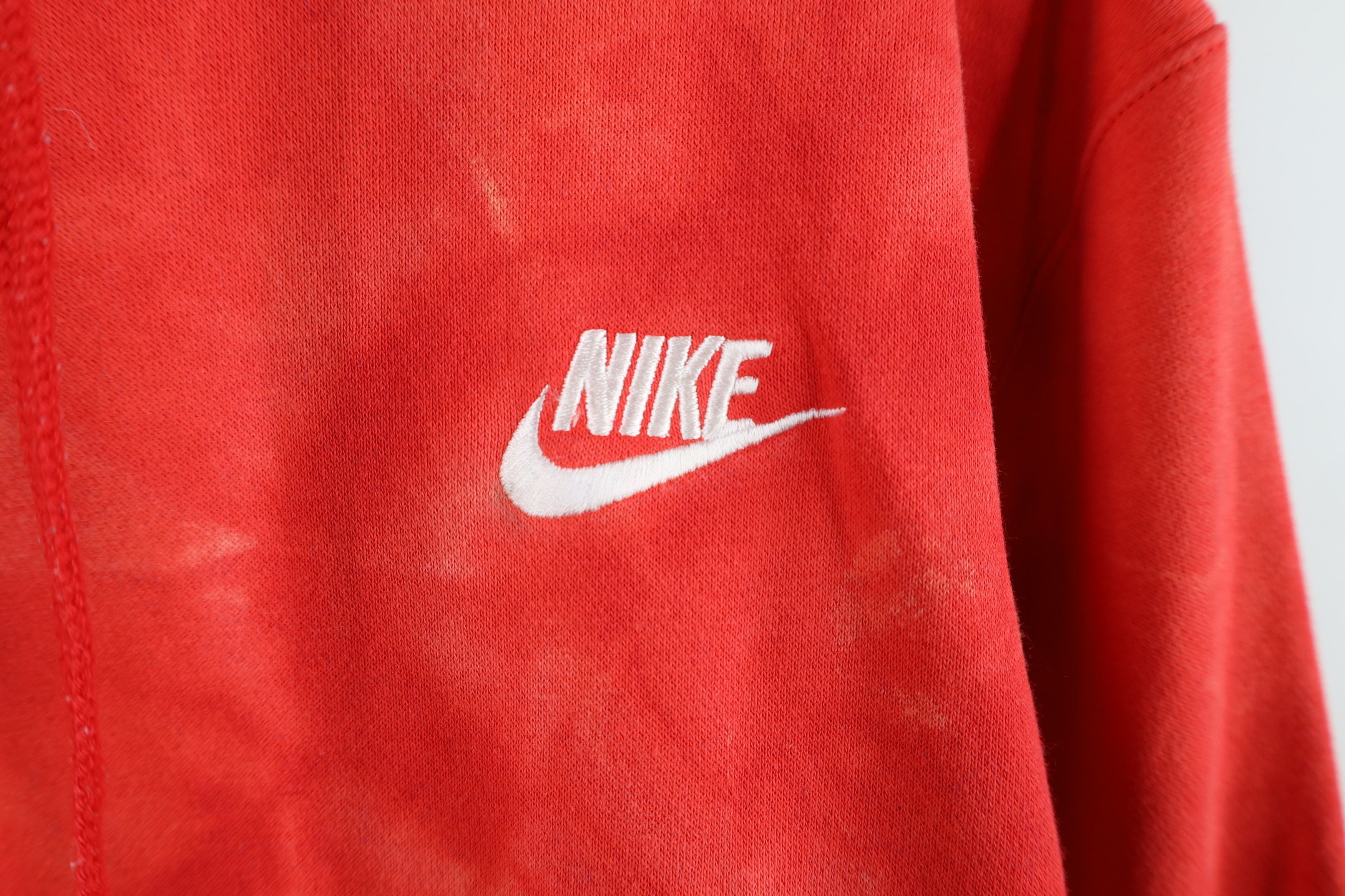 Nike × Vintage Vintage Y2K Nike Mini Swoosh Acid Wash Hoodie Sweatshirt Size US M / EU 48-50 / 2 - 4 Thumbnail