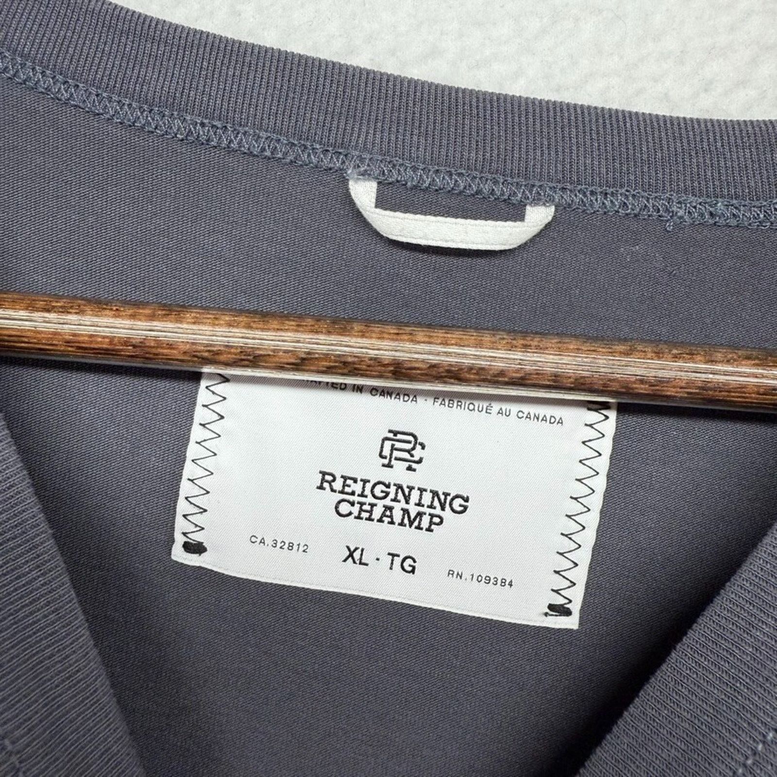 Reigning Champ Reining Champ Shirt Mens XL Gray Blank Solid Crewneck Size US XL / EU 56 / 4 - 6 Thumbnail
