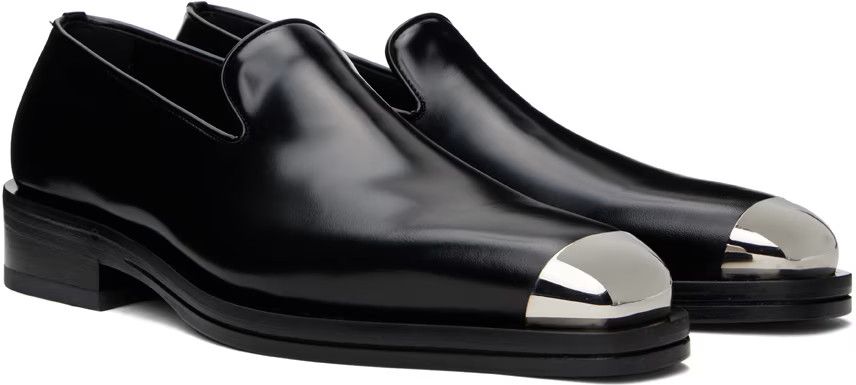 Salvatore Ferragamo o1s1rm0924 Metal Tip Loafers in Black Size US 6 / EU 39 - 4 Thumbnail
