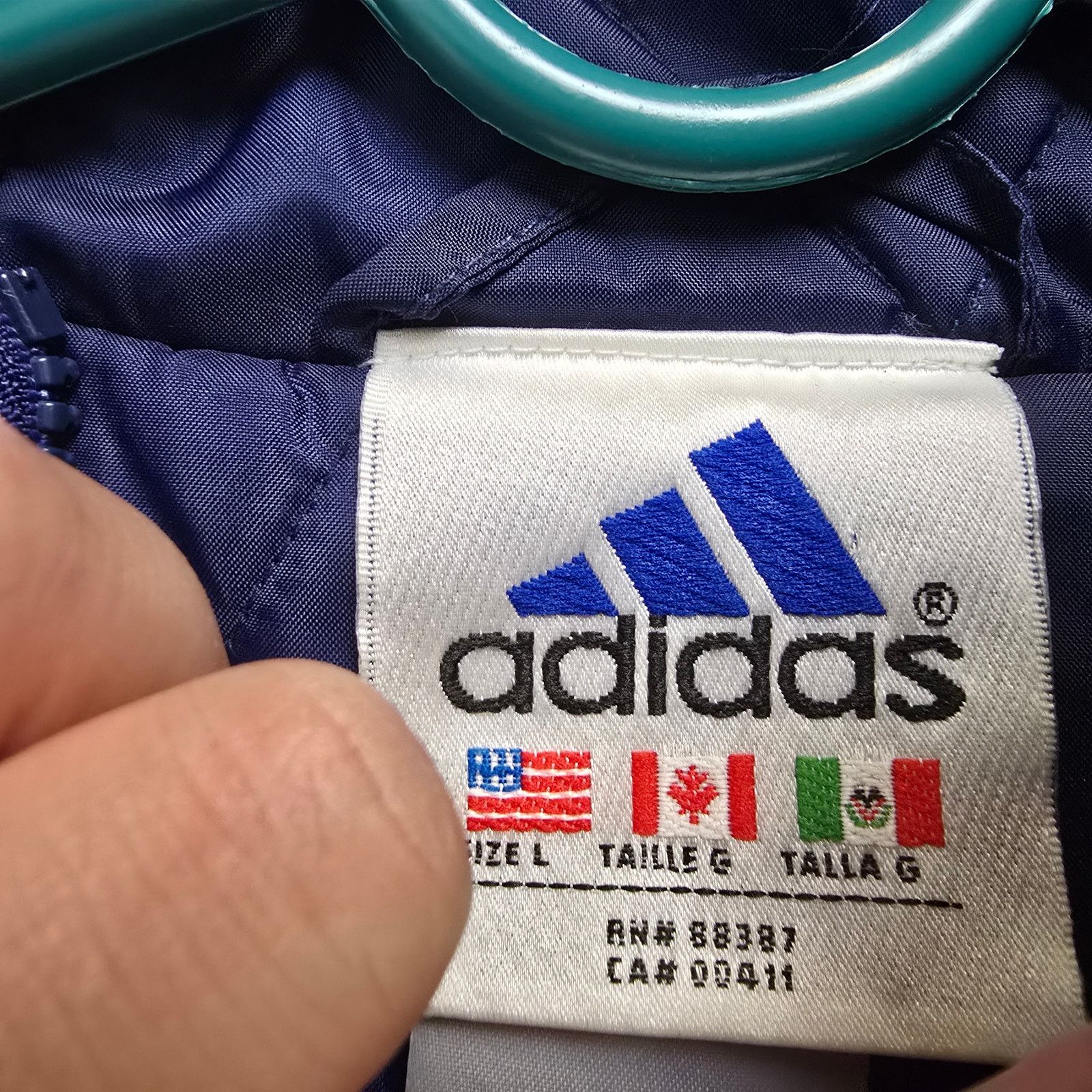 Adidas adidas international jacket vintage vtg large stripe poncho Size L / US 10 / IT 46 - 7 Thumbnail