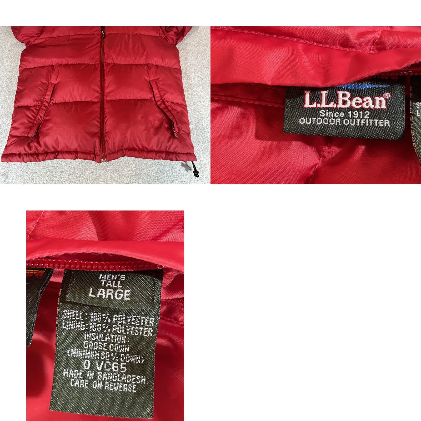 Vintage VINTAGE LL Bean Jacket Mens LT Red Down Puffer Coat N/A Size US L / EU 52-54 / 3 - 8 Thumbnail
