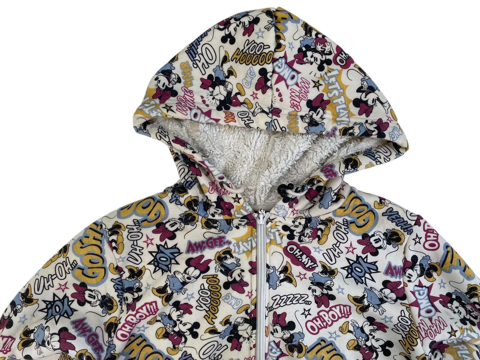 Vtg Y2K Disney Full Print Hoodie Zipper