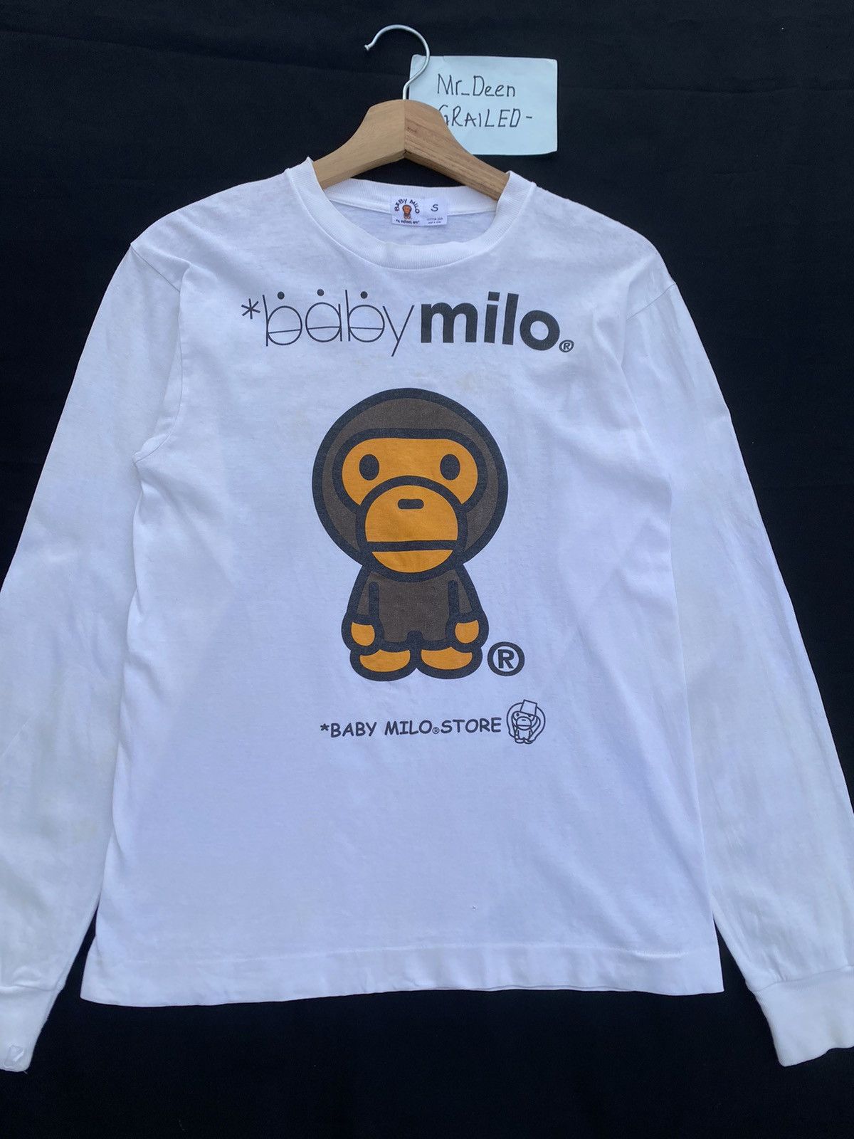 Bape Rare Vintage Baby Milo by BAPE Longsleeve Tshirt Size US S / EU 44-46 / 1 - 4 Thumbnail