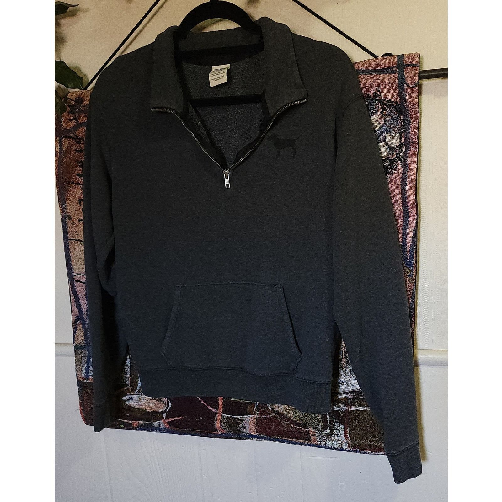 Victoria's Secret Pink Victoria’s Secret pullover 3/4 zip black sweat shirt XS Size XS / US 0-2 / IT 36-38 - 1 Thumbnail