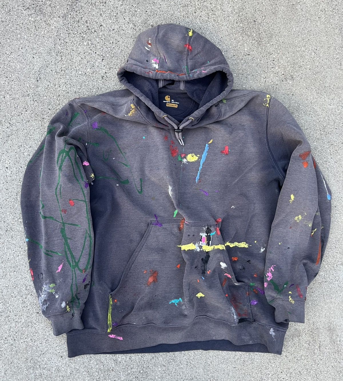Carhartt × Carhartt Wip Custom Carhartt Hoodie Sun Fade Distressed Thrashed Size US XL / EU 56 / 4 - 9 Thumbnail