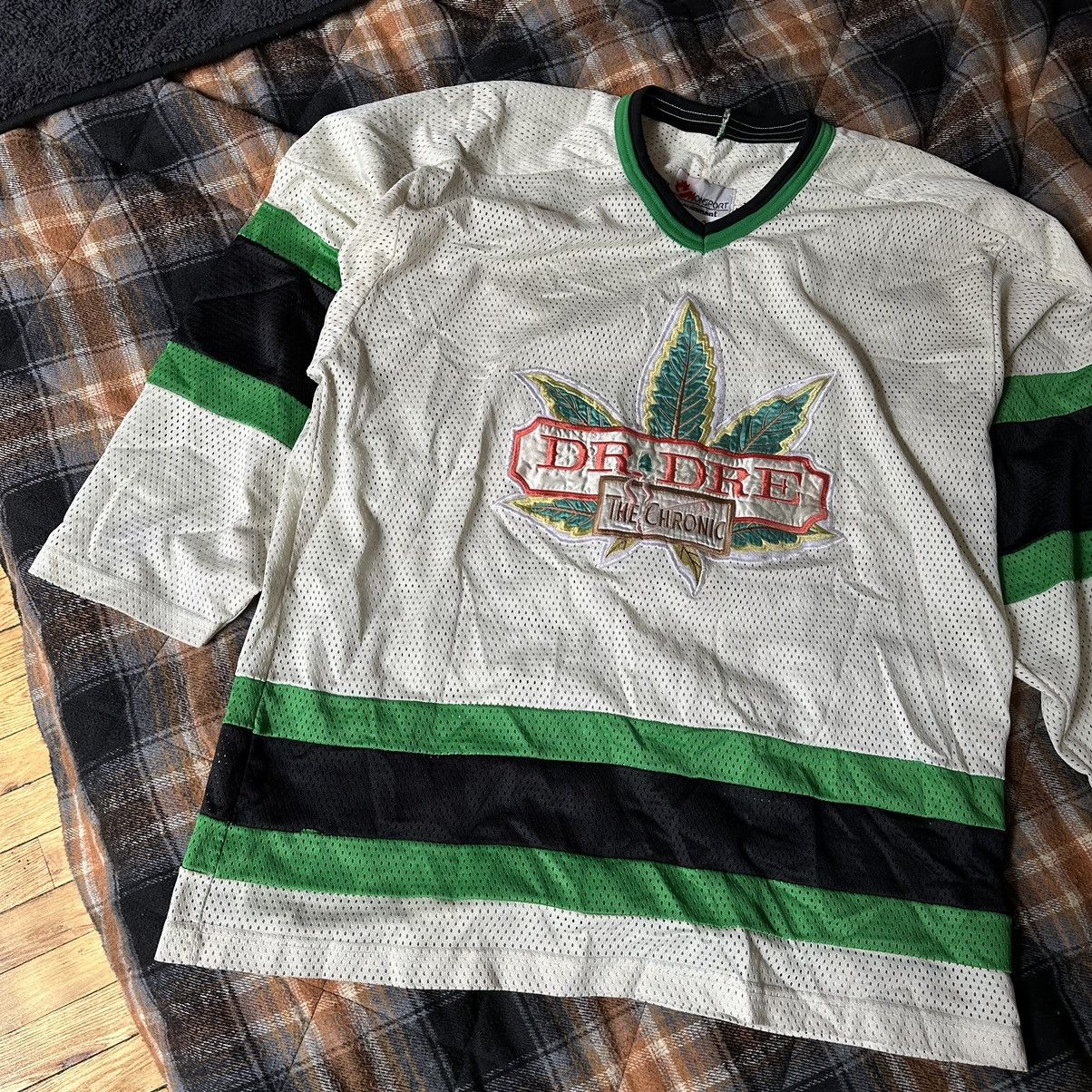 Vintage Rare Vintage Dr Dre The Chronic Weed Rap Hockey Jersey Shirt Size US L / EU 52-54 / 3 - 2 Thumbnail
