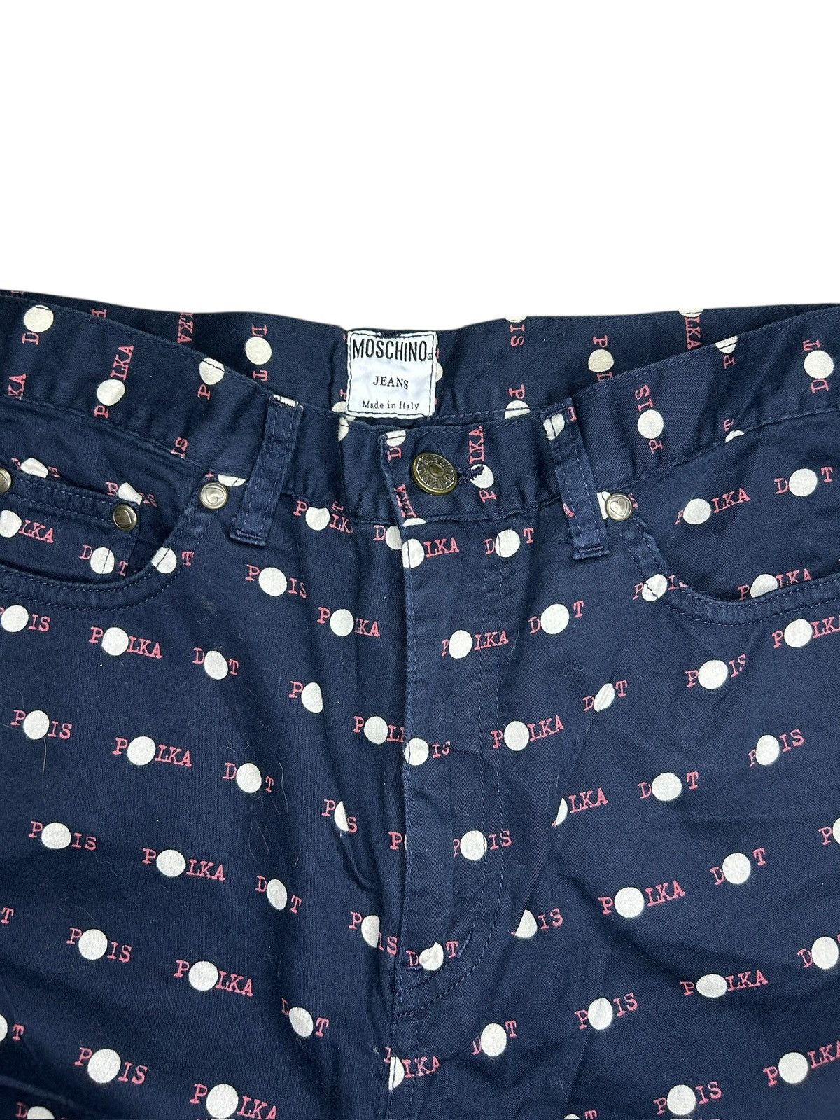 Moschino 90s Polka Dot Trousers Size 27" / US 4 / IT 40 - 6 Thumbnail