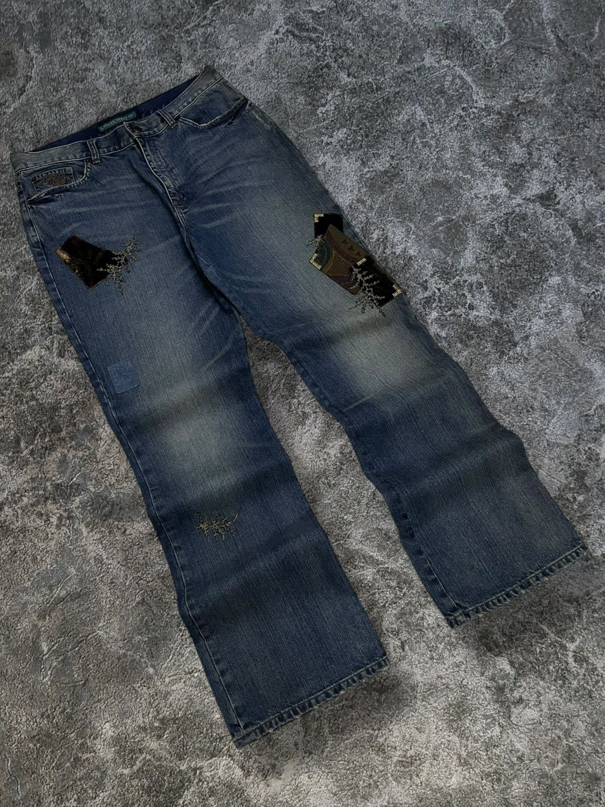 Designer × Polo Ralph Lauren × Vintage Vintage Designer Polo Ralph Lauren Flared Patchwork Jeans Size US 32 / EU 48 - 2 Thumbnail