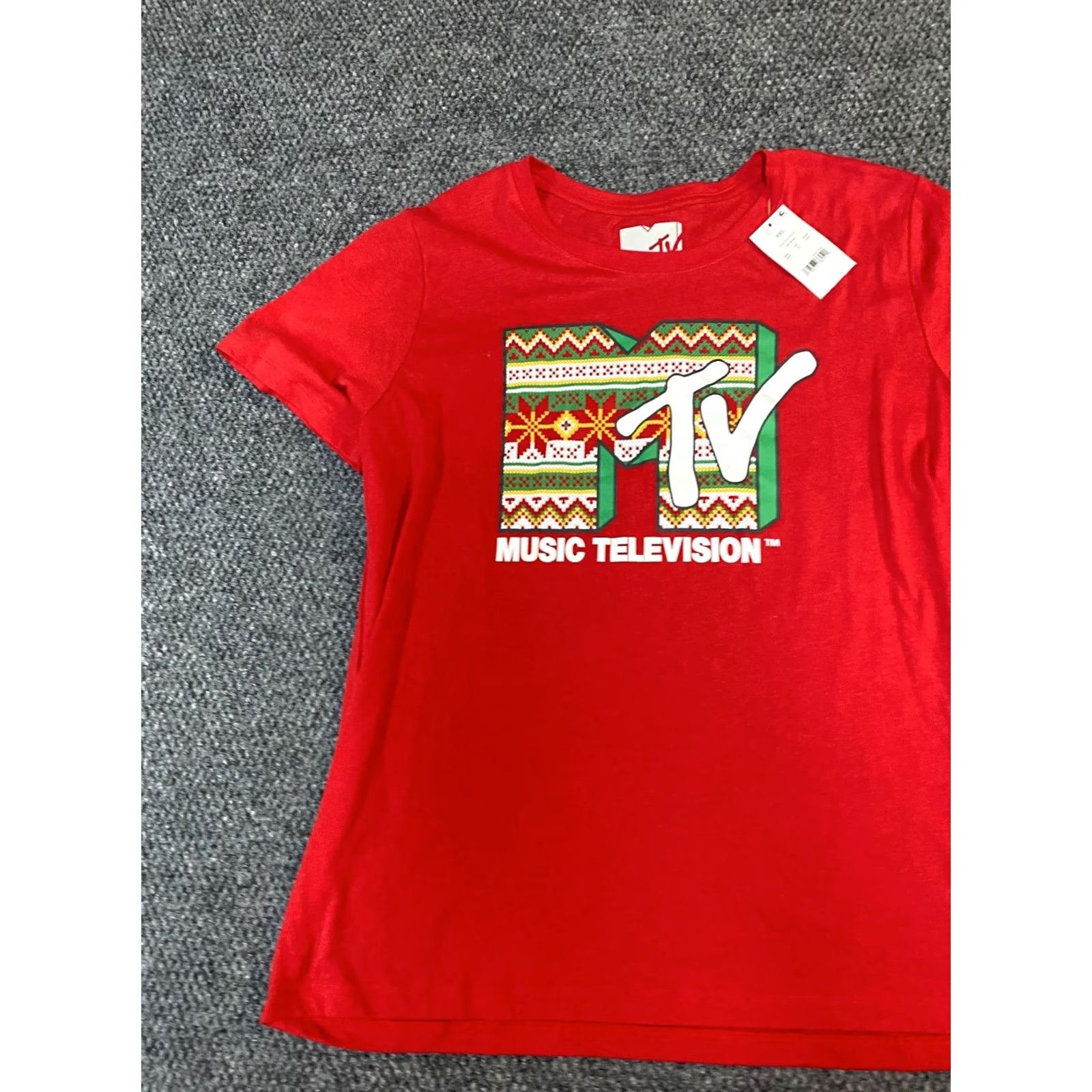 Vintage MTV Juniors shirt T-Shirt 2XL Red Crew Neck Short Sleeve Pullover Basic Casual Teens MT&V Size XXL / US 16-18 / IT 52-54 - 3 Thumbnail