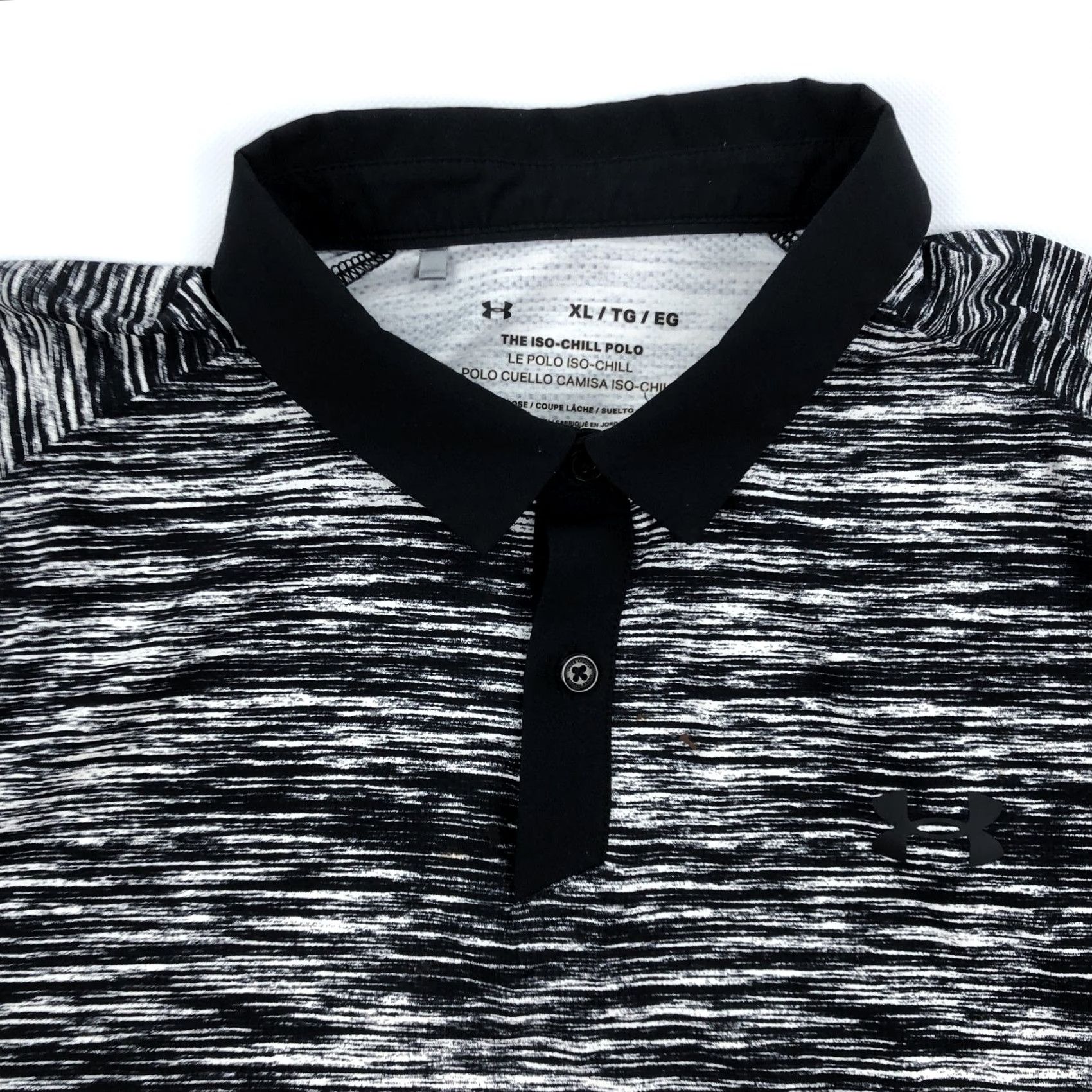 Under Armour Under Armour ISO-CHILL Polo Shirt Men's XL Black White Heathered Loose Fit Polo Shirt Size US XL / EU 56 / 4 - 2 Thumbnail