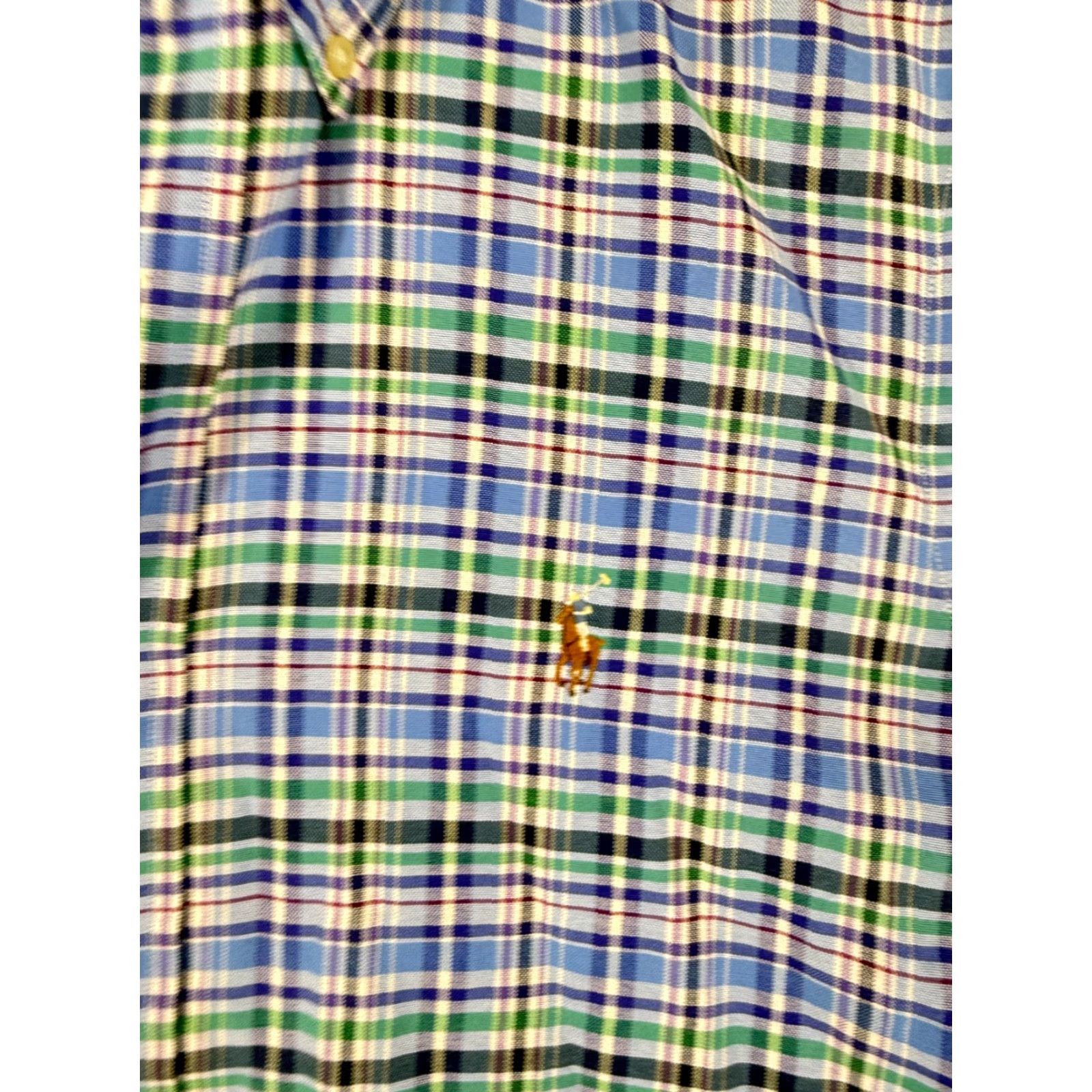 Ralph Lauren Ralph Lauren Shirt Mens M Blue Green Plaid Button Down Long Sleeve Pony Logo Size US M / EU 48-50 / 2 - 5 Thumbnail