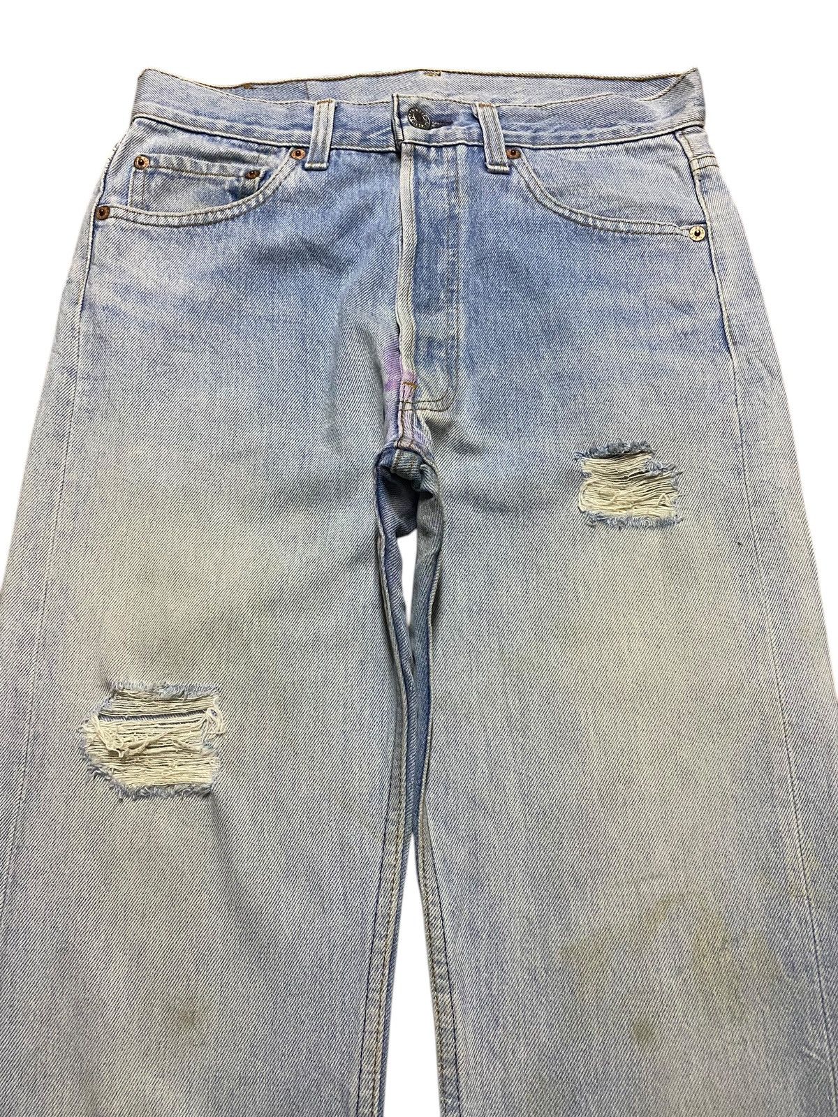 Levi's Vintage Clothing Vintage Levis 501 80s Grunge Distressed Loose Jeans Size US 29 - 3 Thumbnail