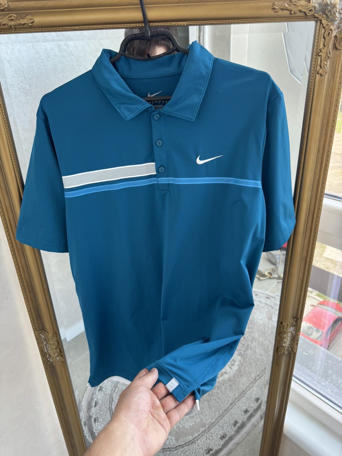 Nike Nike RF Roger Federer Tenis Polo Jersey, Size L, Cort Size US L / EU 52-54 / 3 - 2 Thumbnail