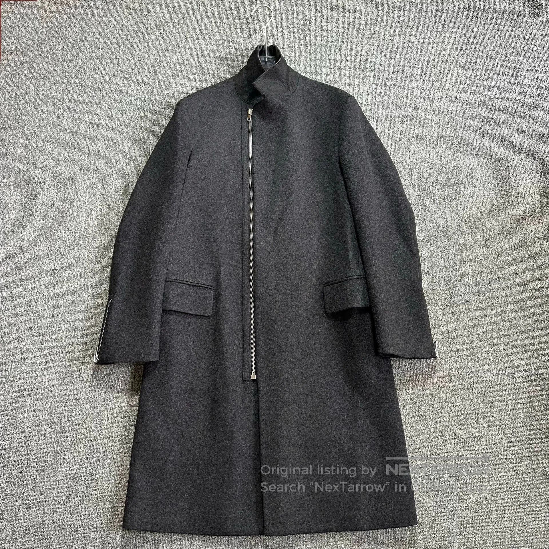 Alexander McQueen Alexander McQueen Black Leather Collar Coat. Size US M / EU 48-50 / 2 - 4 Thumbnail