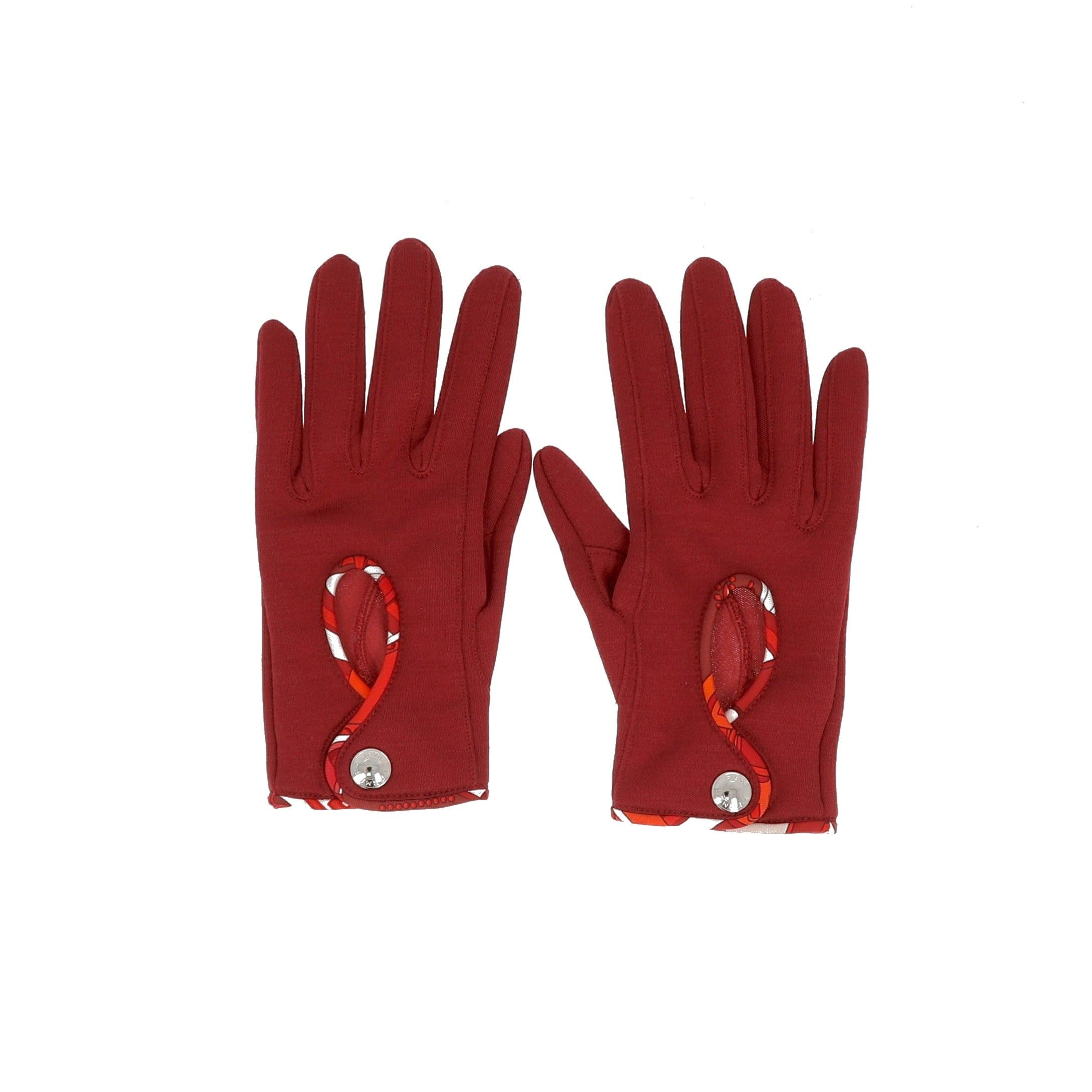 image of Hermes Gloves In Red Silk, Women's