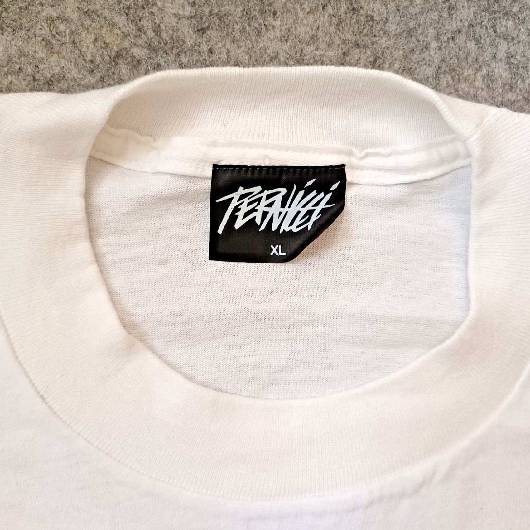 Doublet VINTAGE Pernicci Mens Shirt XL White Graffiti Mosaic Double Sided Single Stitch T-Shirt 90s Logo USA Mens Size US XL / EU 56 / 4 - 2 Thumbnail