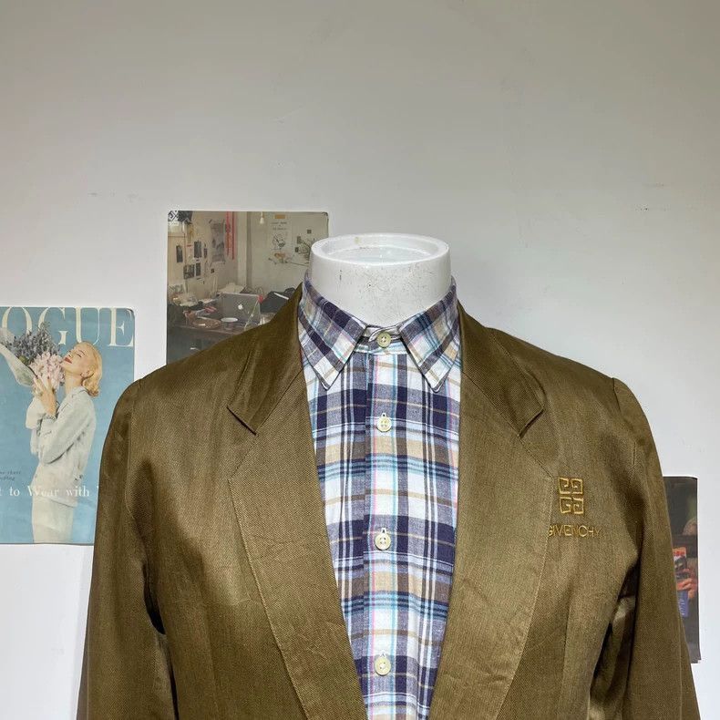Givenchy Givenchy Vintage Givenchy Brown Blazer with Logo Buttons - Size US M / EU 48-50 / 2 - 2 Thumbnail