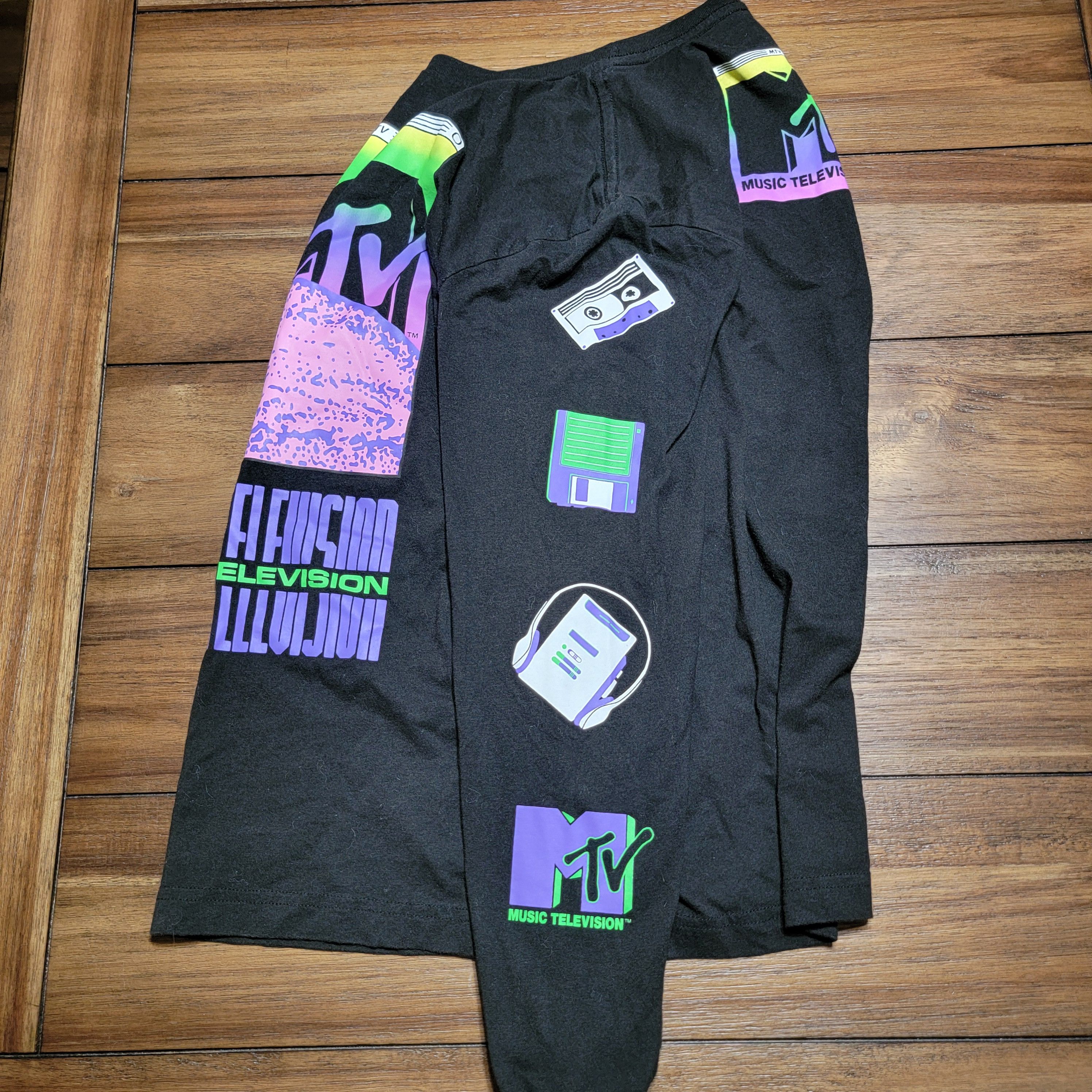 Mtv MTV LS Black Unisex Tee Moon Classic - Size Medium Size US M / EU 48-50 / 2 - 3 Thumbnail