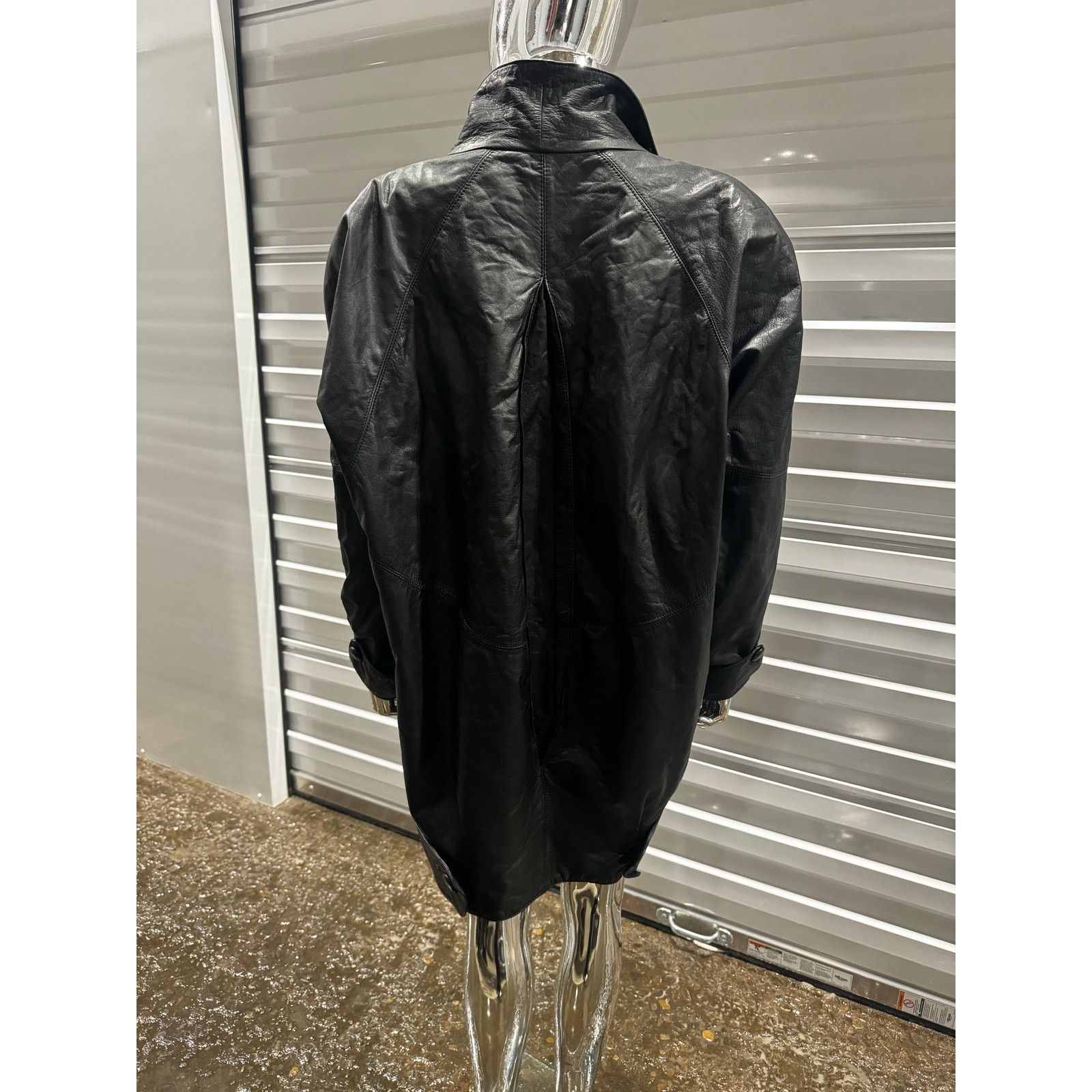 Vintage BLACK VTG LEATHER COAT Size M / US 6-8 / IT 42-44 - 12 Thumbnail