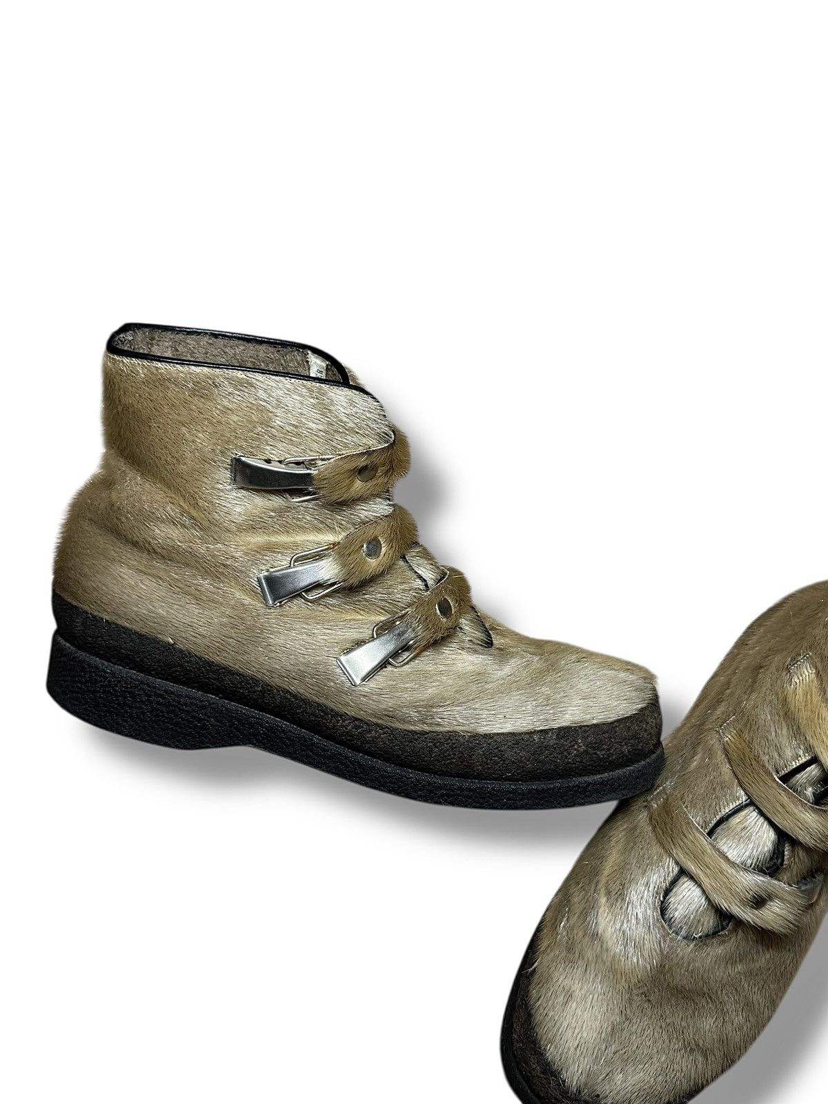 Japanese Brand Archive Avantgarde Faux Fur Vintage Y2K Boots Size US 10.5 / IT 40.5 - 3 Thumbnail