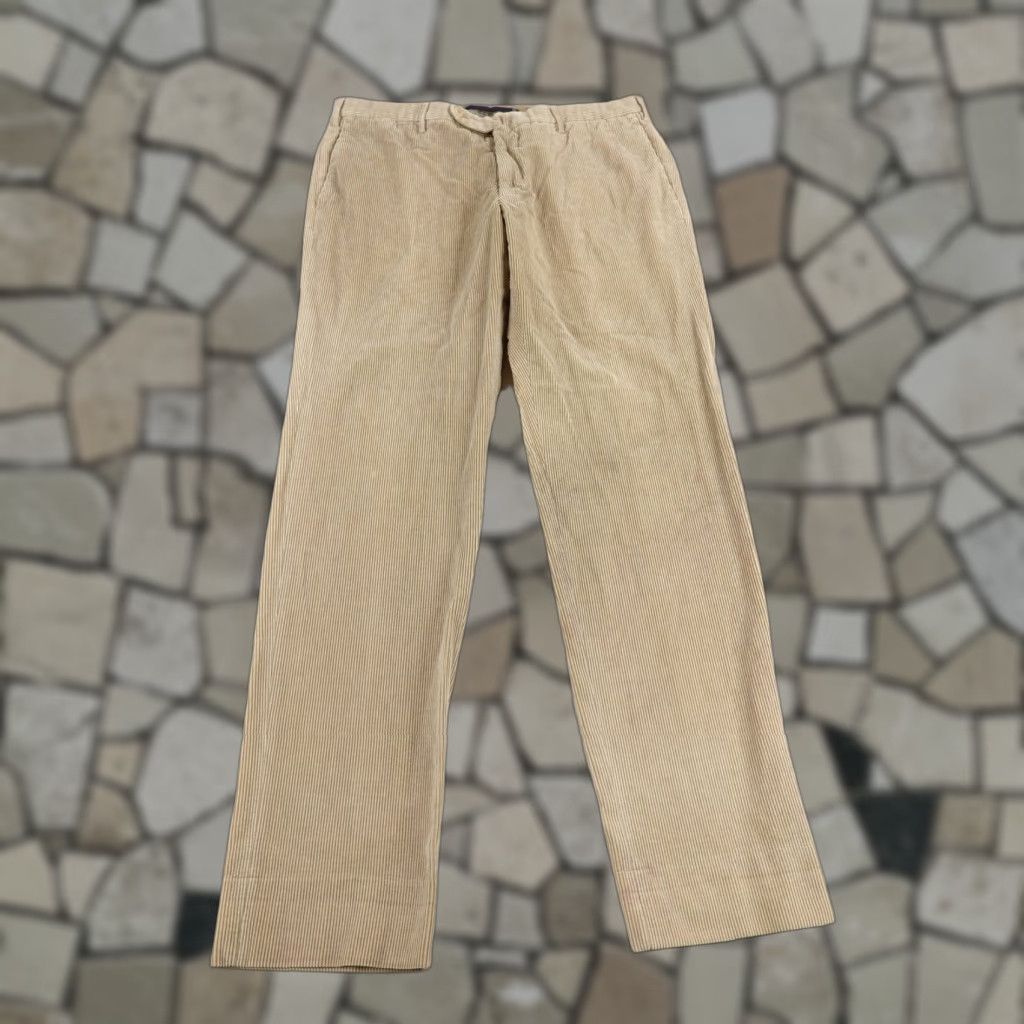 Incotex Incotex Pants Chino Beige Corduroy Classic Fit Pattern B Straight Leg Mens 38 Regular 32in Inseam Cotton Cashmere Size US 38 / EU 54 - 1 Thumbnail
