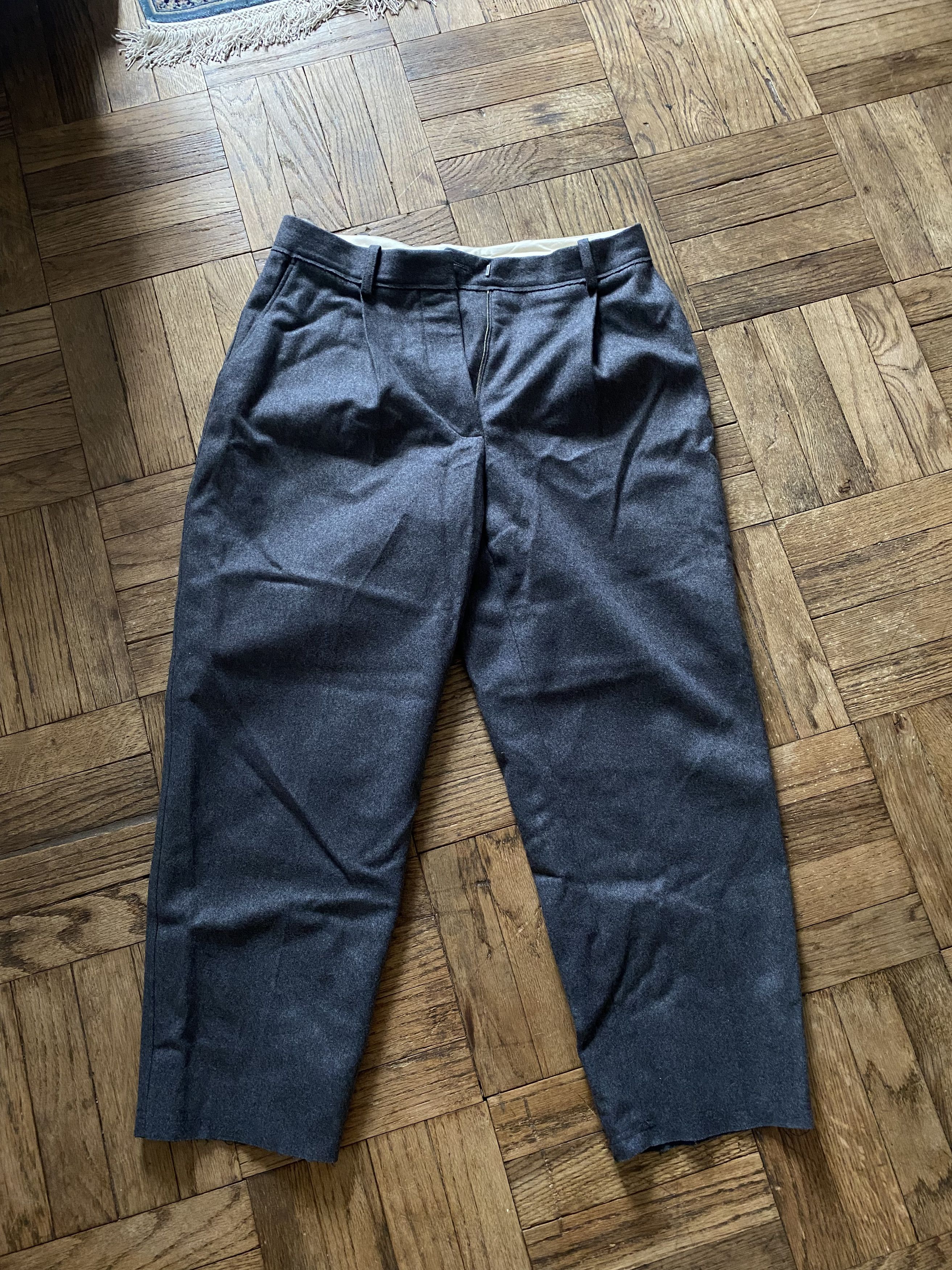 Acne Studios Acne Studios Wool Gray Trouser Cropped Size US 31 - 1 Thumbnail