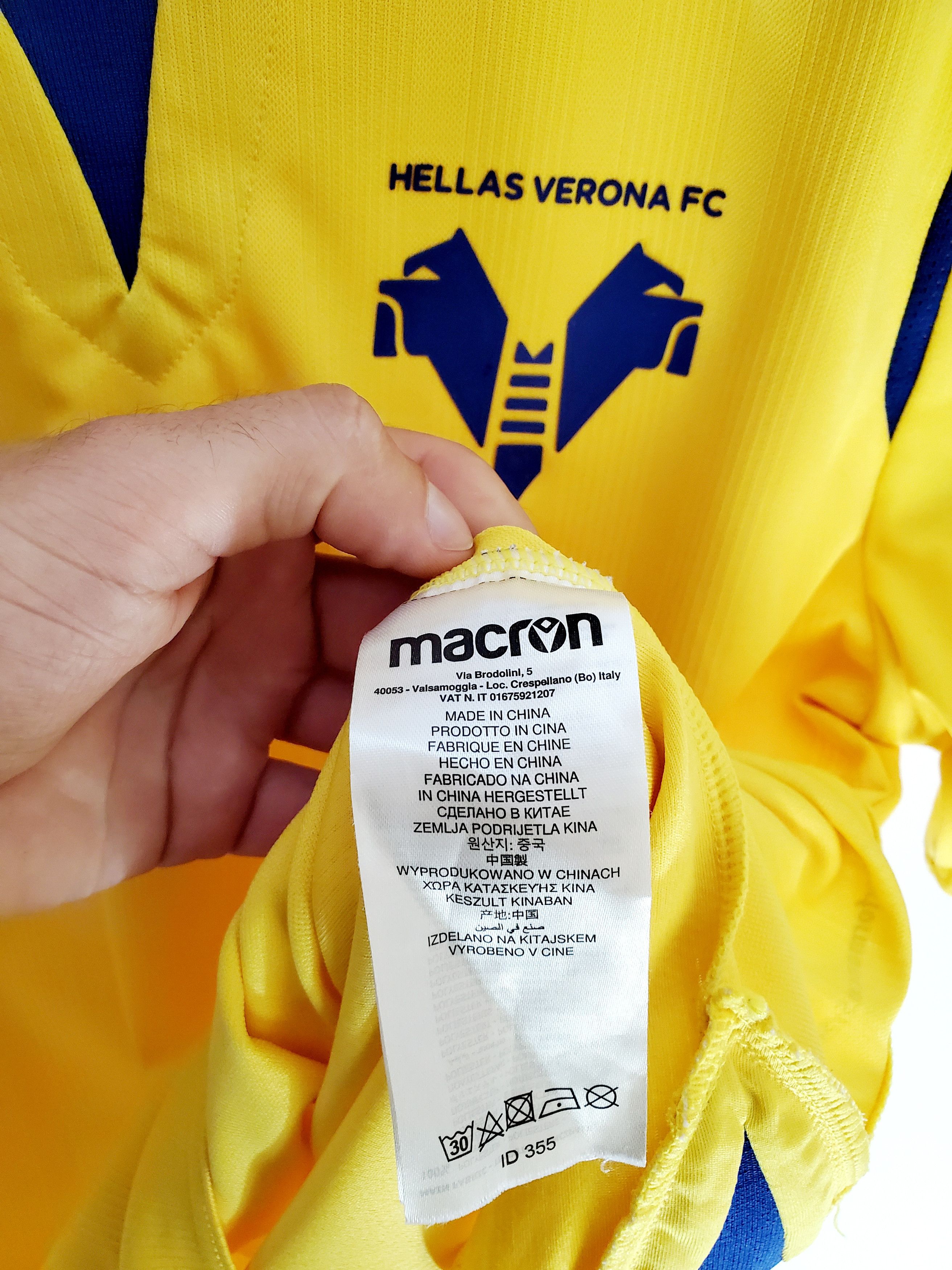 Macron Hellas Verona Authentic Macron 2020/21 Away perfect conditio Size US S / EU 44-46 / 1 - 4 Thumbnail