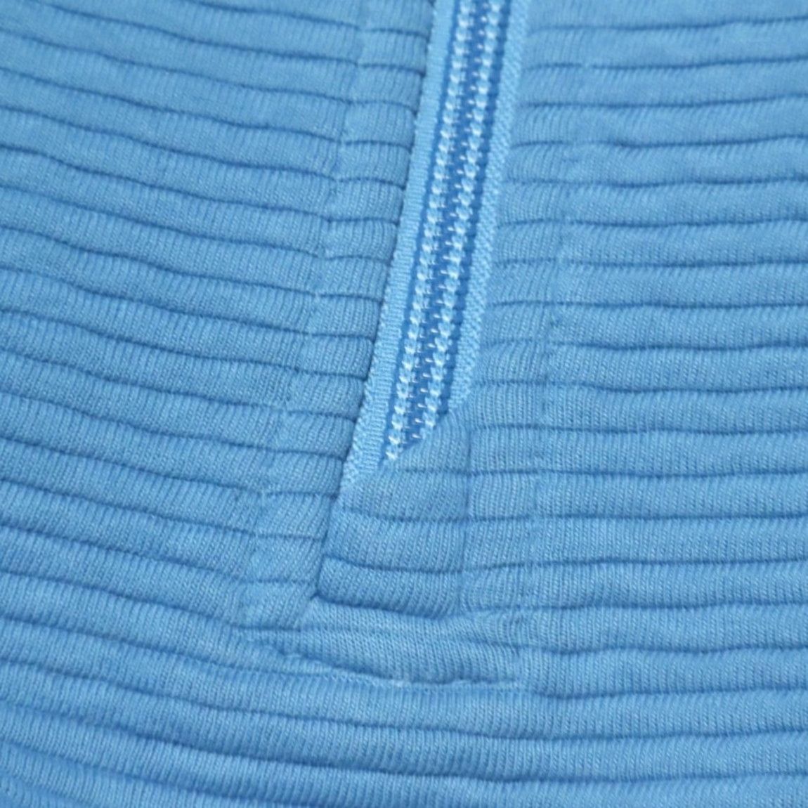 Cutter & Buck Cutter & Buck DryTec Cotton+ Ribbed 1/4 Zip Pullover Mock Long Sleeve Teal Men's M Shirt Size US M / EU 48-50 / 2 - 7 Thumbnail