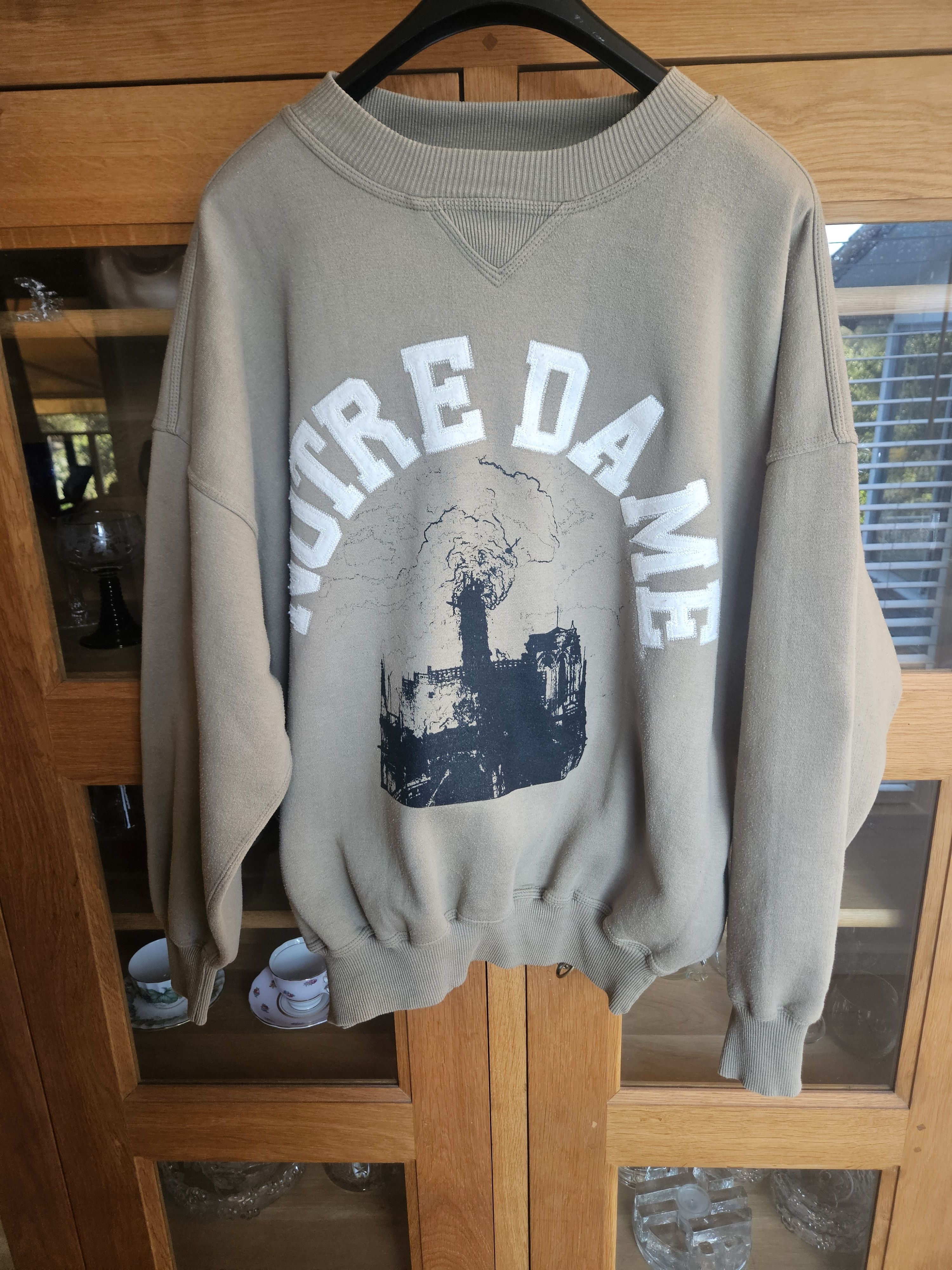 Vintage Notre Dame 2019 Fire Custom College Sweater Size US XL / EU 56 / 4 - 2 Thumbnail