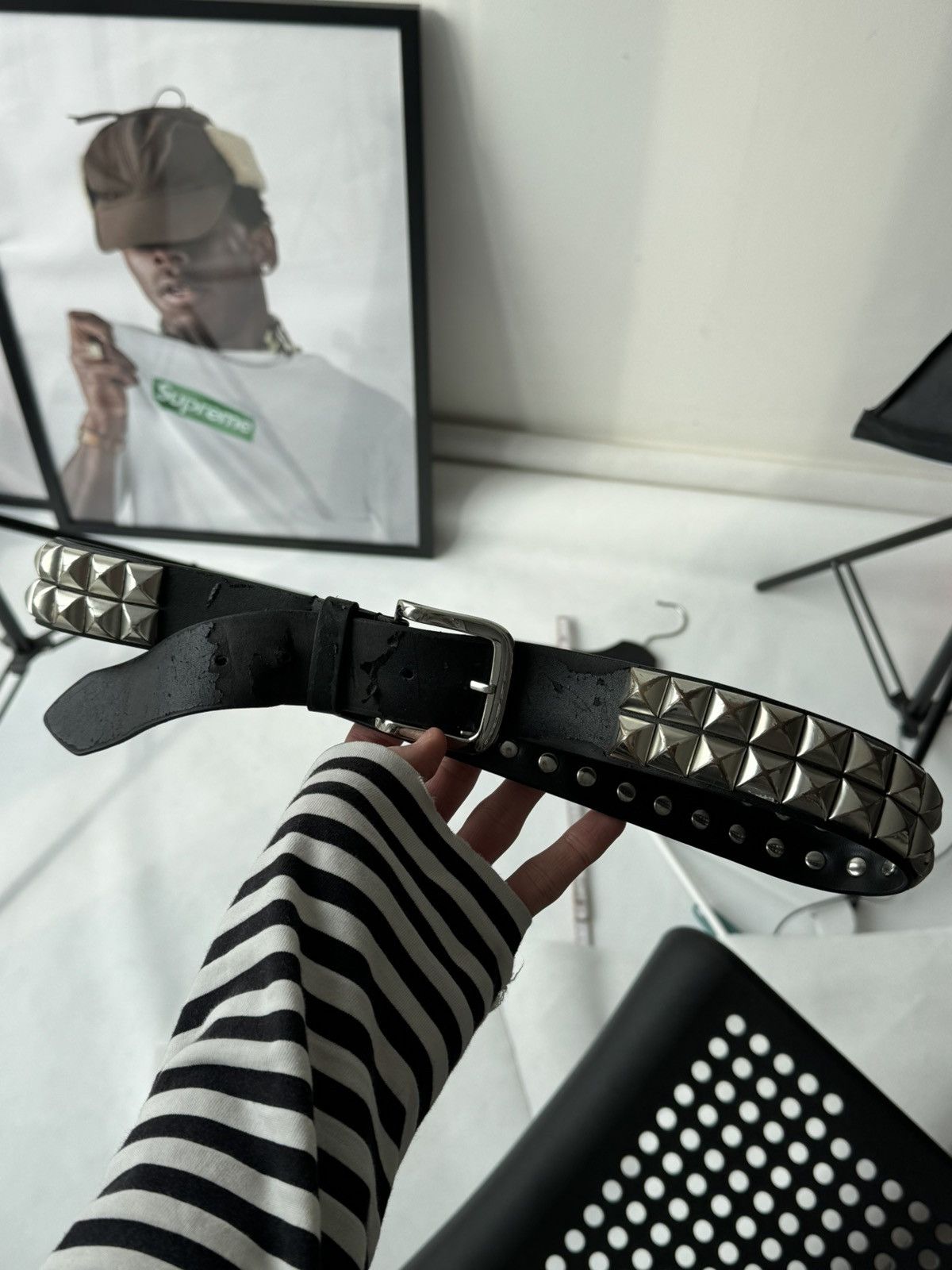 Hysteric Glamour × Japanese Brand Vintage Belts Y2K Rhinestones Punk leather belt Japanese Size ONE SIZE - 5 Thumbnail