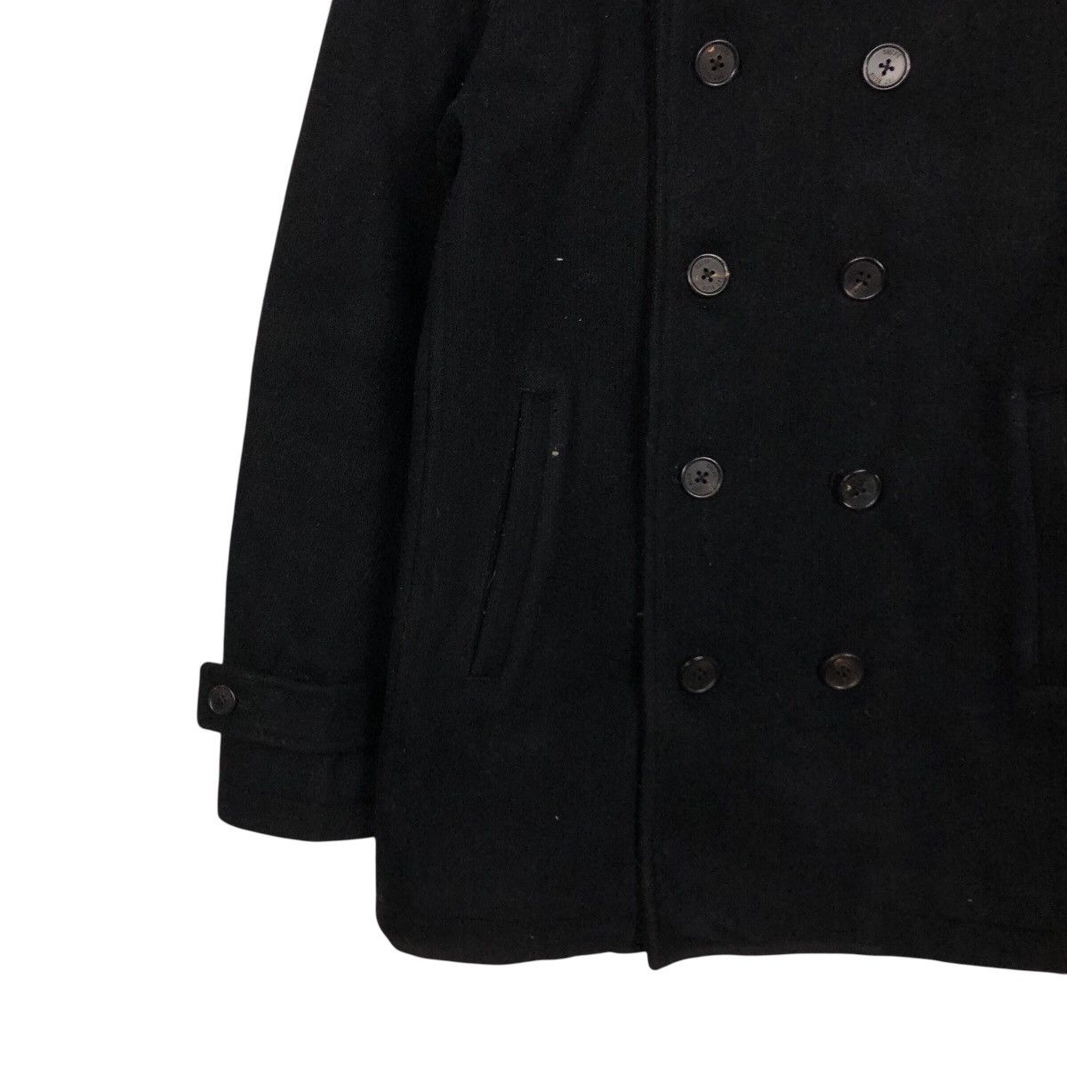 Issey Miyake 📌Vintage Wool Jacket Double Collar Ships Jet Blue Japan Size US M / EU 48-50 / 2 - 6 Thumbnail