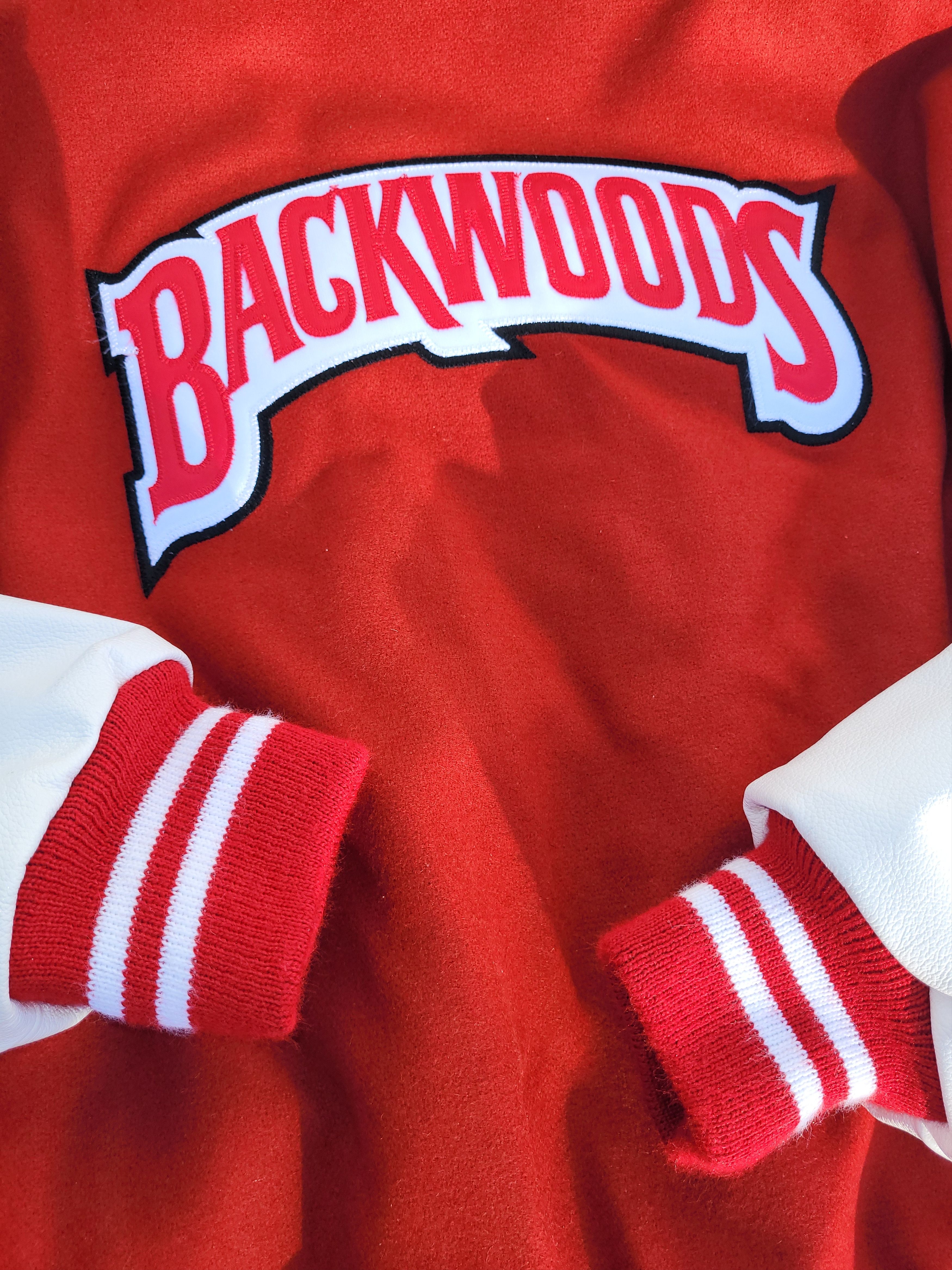 Vintage Backwoods Varsity Letterman Jacket Red & White RARE Size US M / EU 48-50 / 2 - 5 Thumbnail